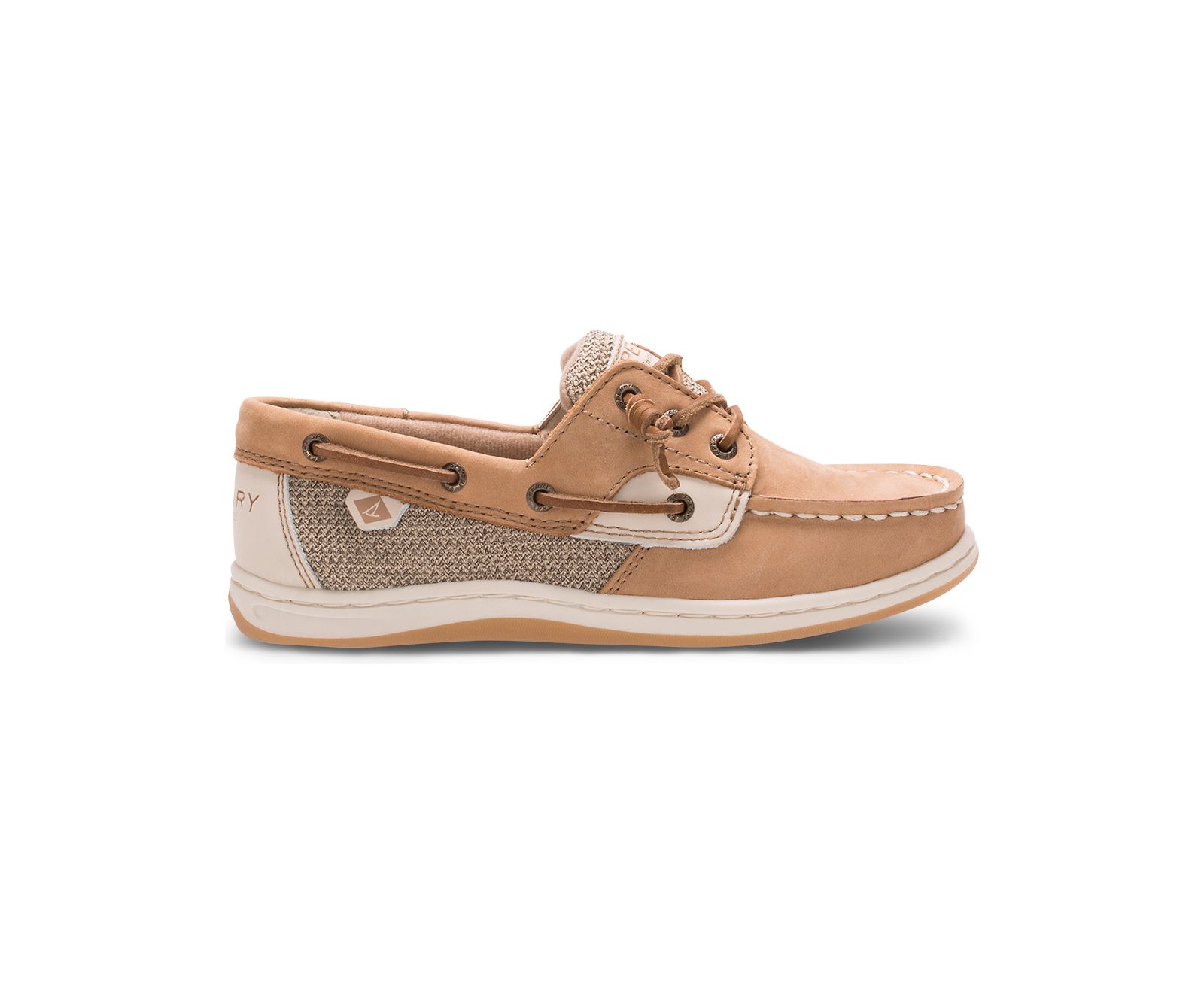 Big Kid's Songfish Boat Shoe - Linen / Oat - Click Image to Close