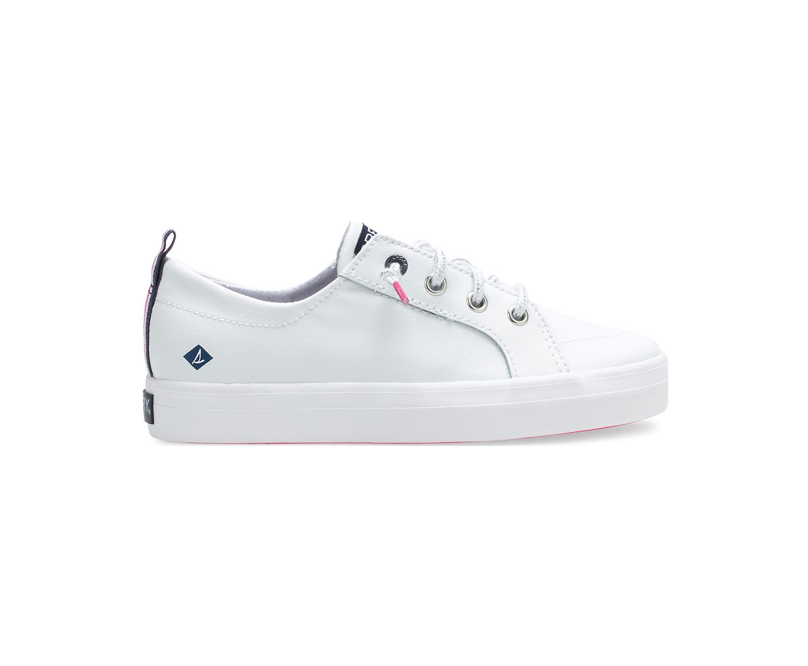 Big Kid's Crest Vibe Sneaker - White - Click Image to Close