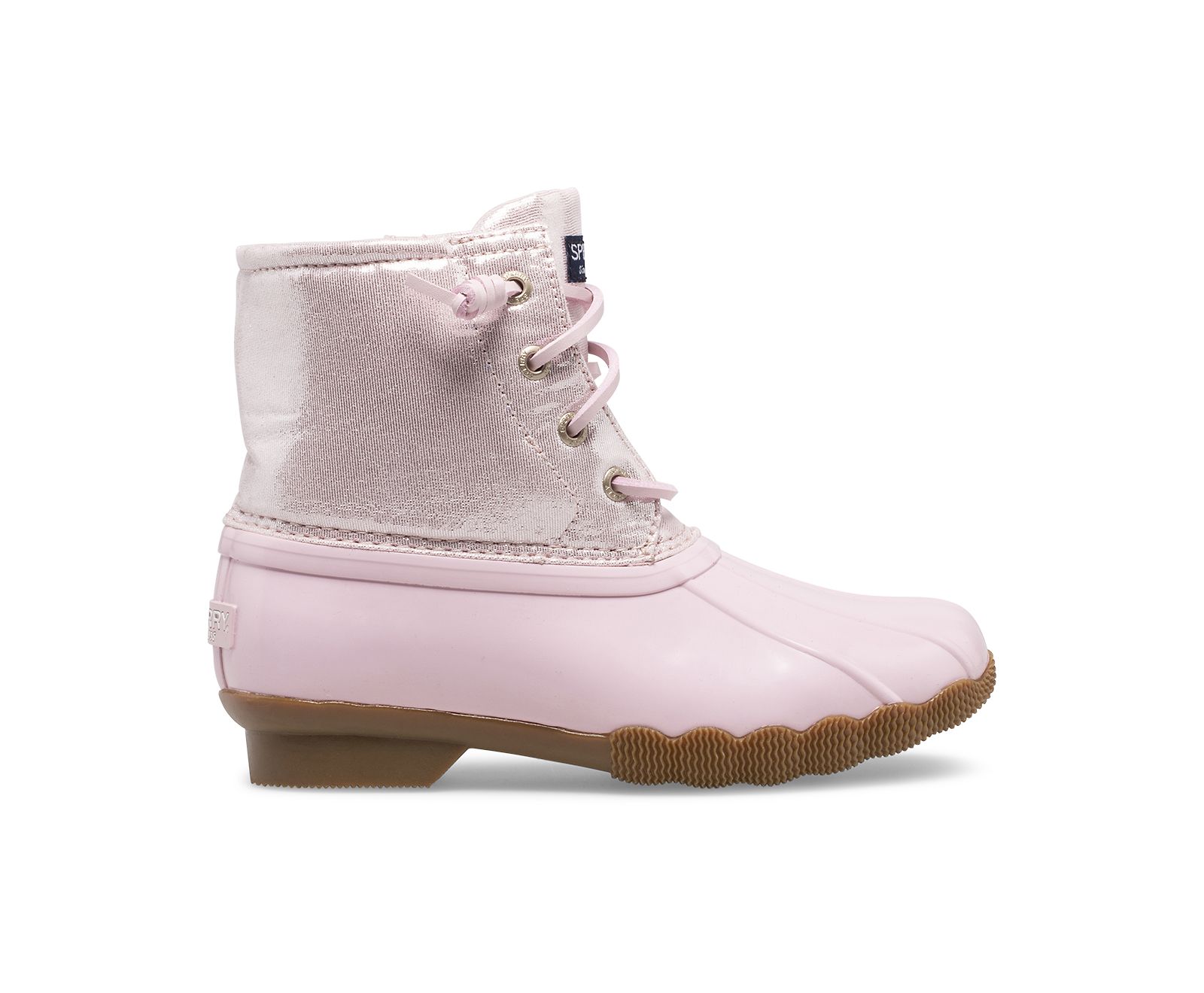 Big Kid's Saltwater Metallic Duck Boot - Blush