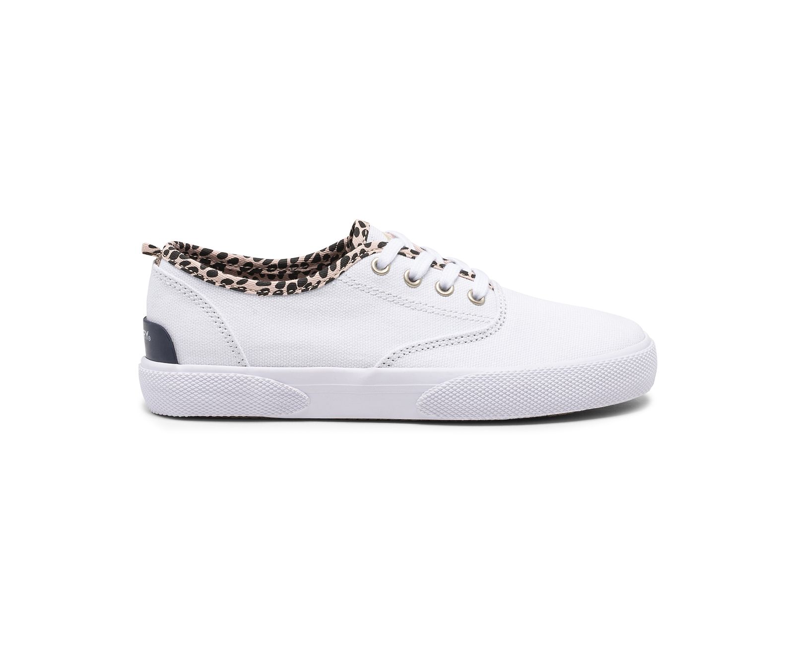 Big Kid's Pier Wave CVO Washable Sneaker - White/Leopard - Click Image to Close