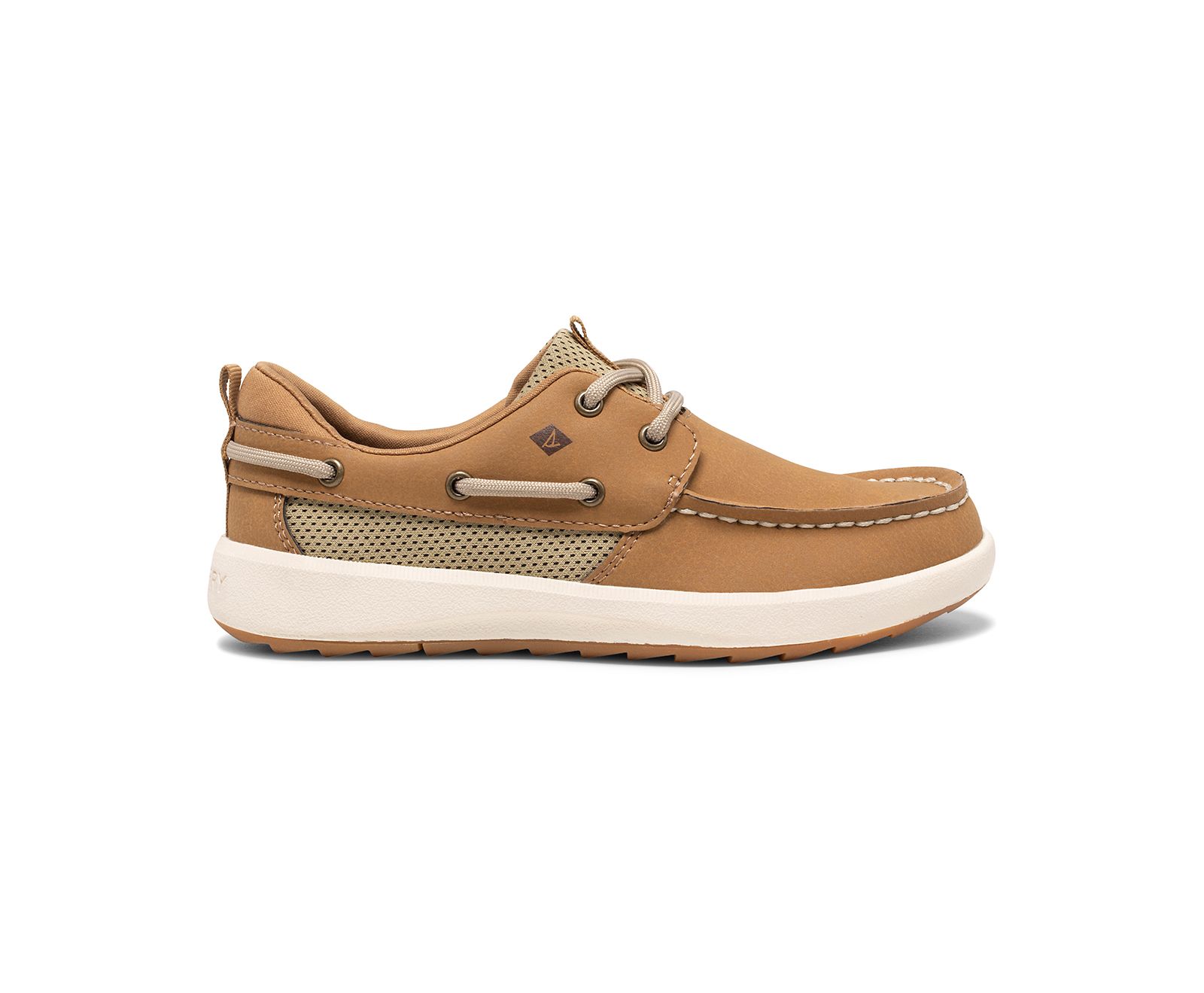 Big Kid's Fairwater PLUSHWAVE Boat Shoe - Tan - Click Image to Close