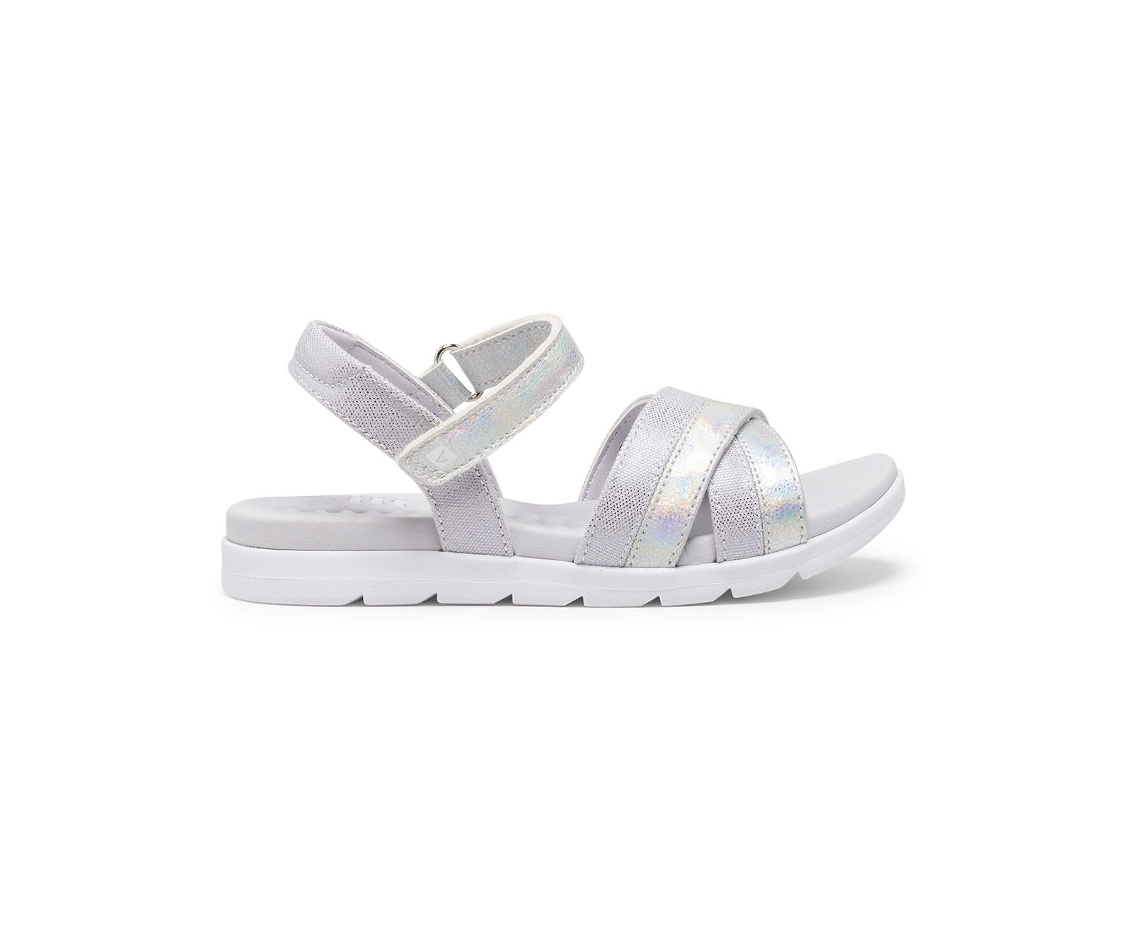 Big Kid's Leeway PLUSHWAVE Sandal - Silver - Click Image to Close