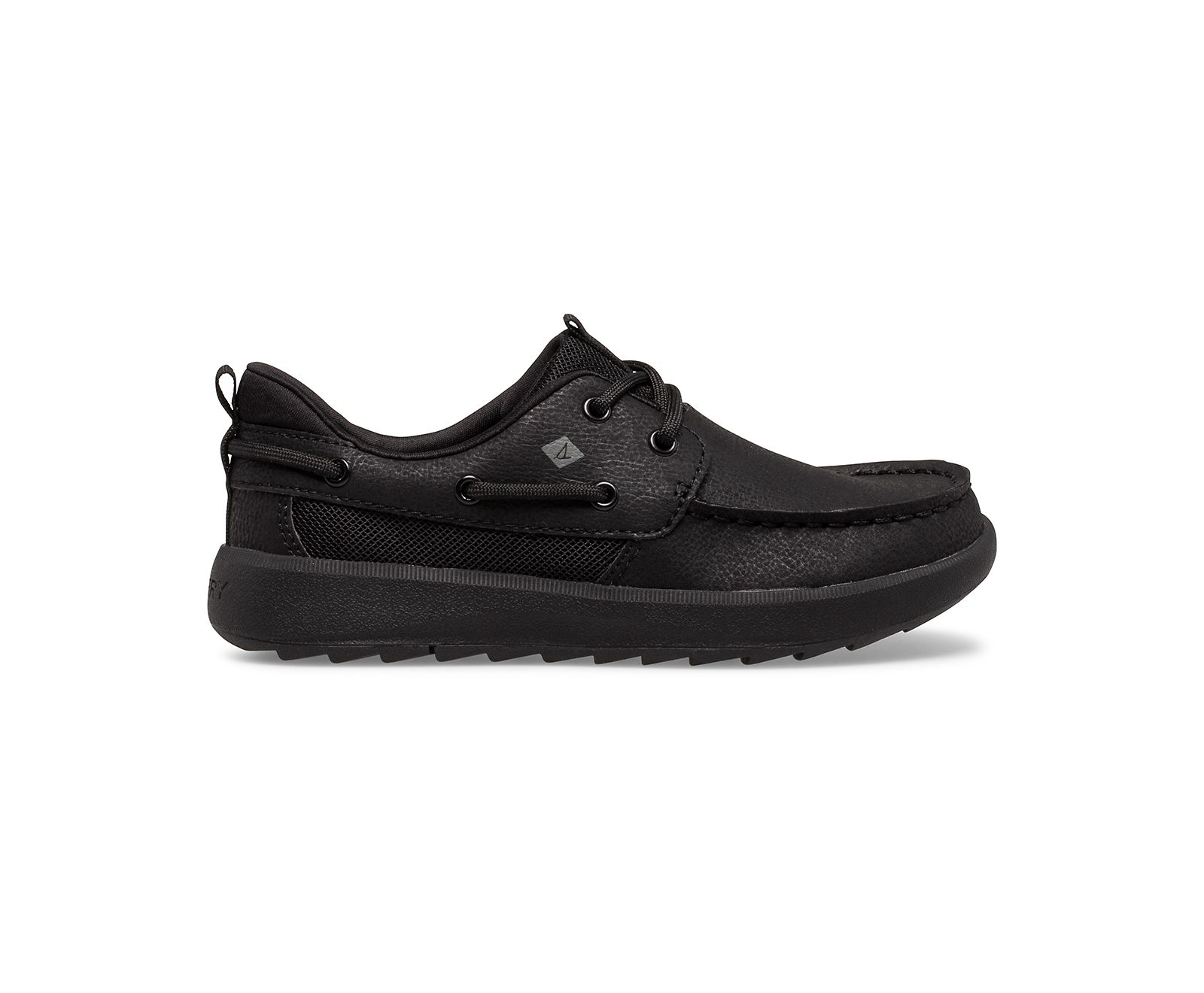 Big Kid's Fairwater PLUSHWAVE Boat Shoe - Black