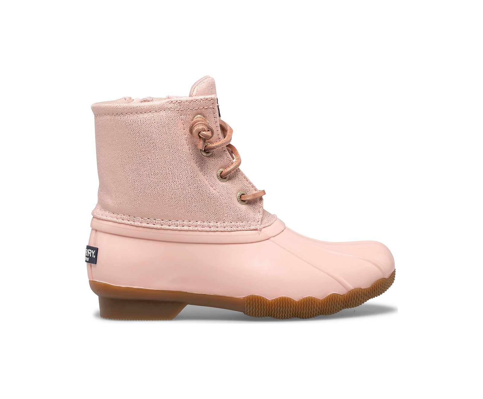 Big Kid's Saltwater Sparkle Duck Boot - Blush Shimmer - Click Image to Close