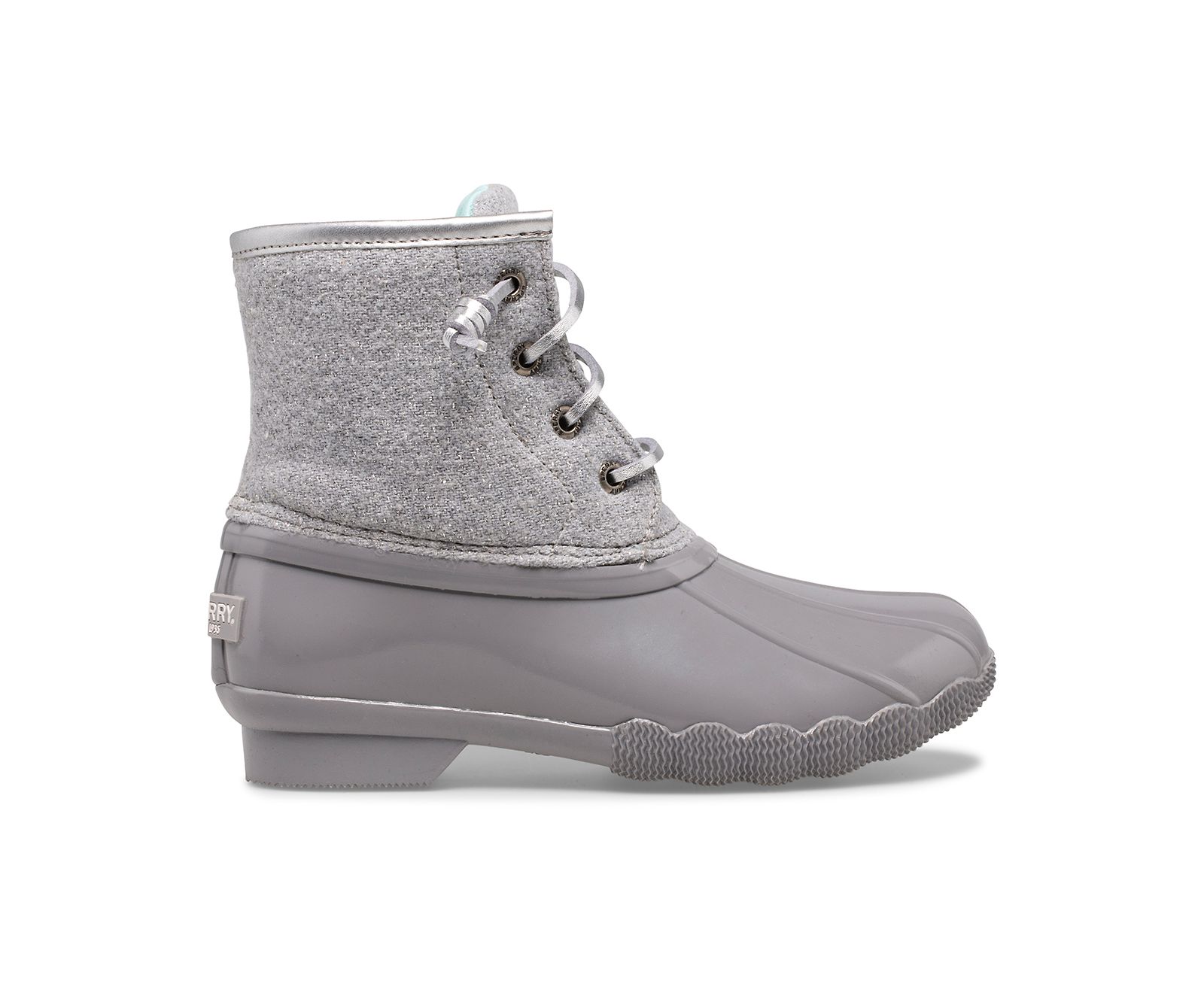 Big Kid's Saltwater Wool Duck Boot - Grey - Click Image to Close