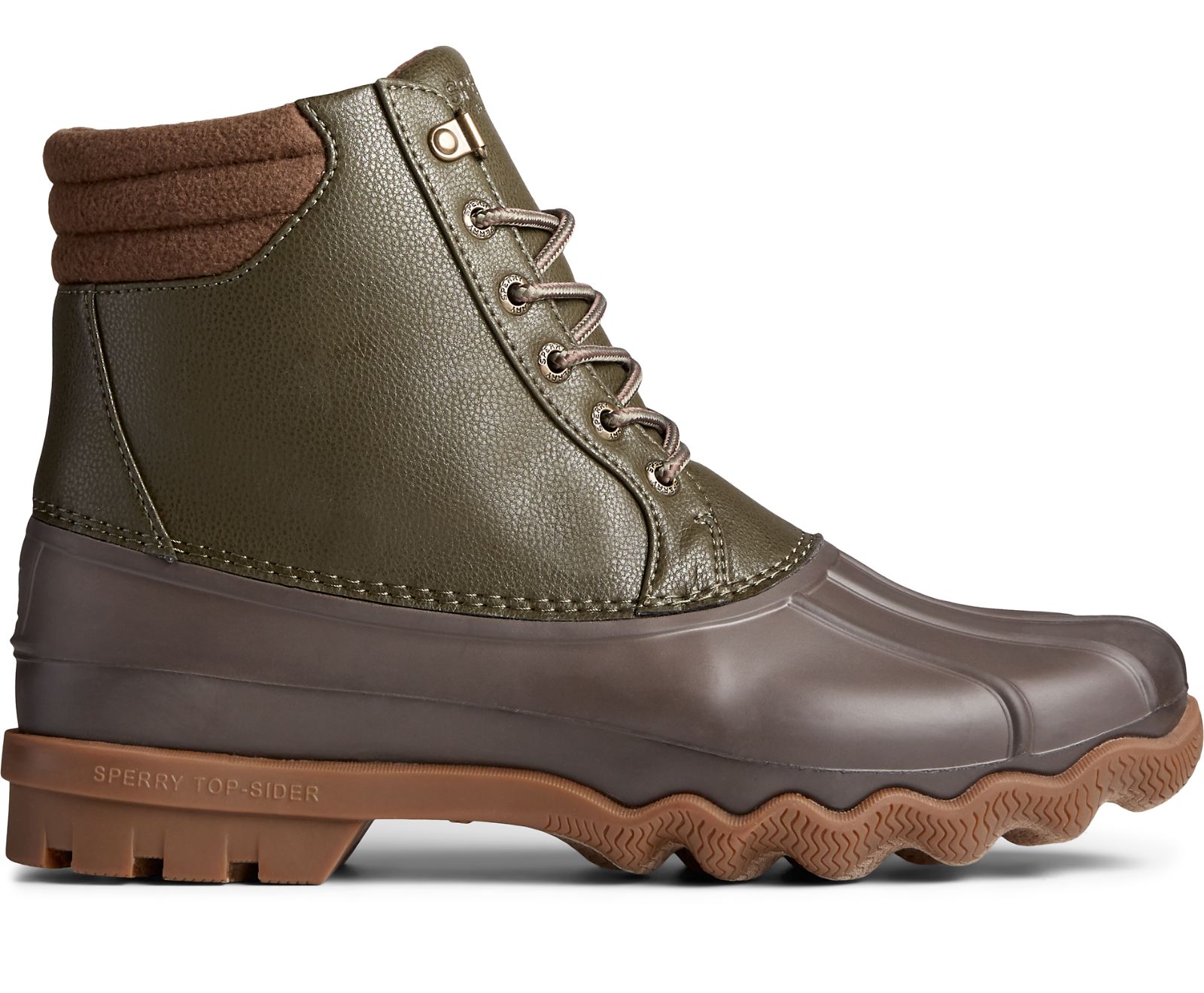 Men's Avenue Embossed Duck Boot - Olive/Brown