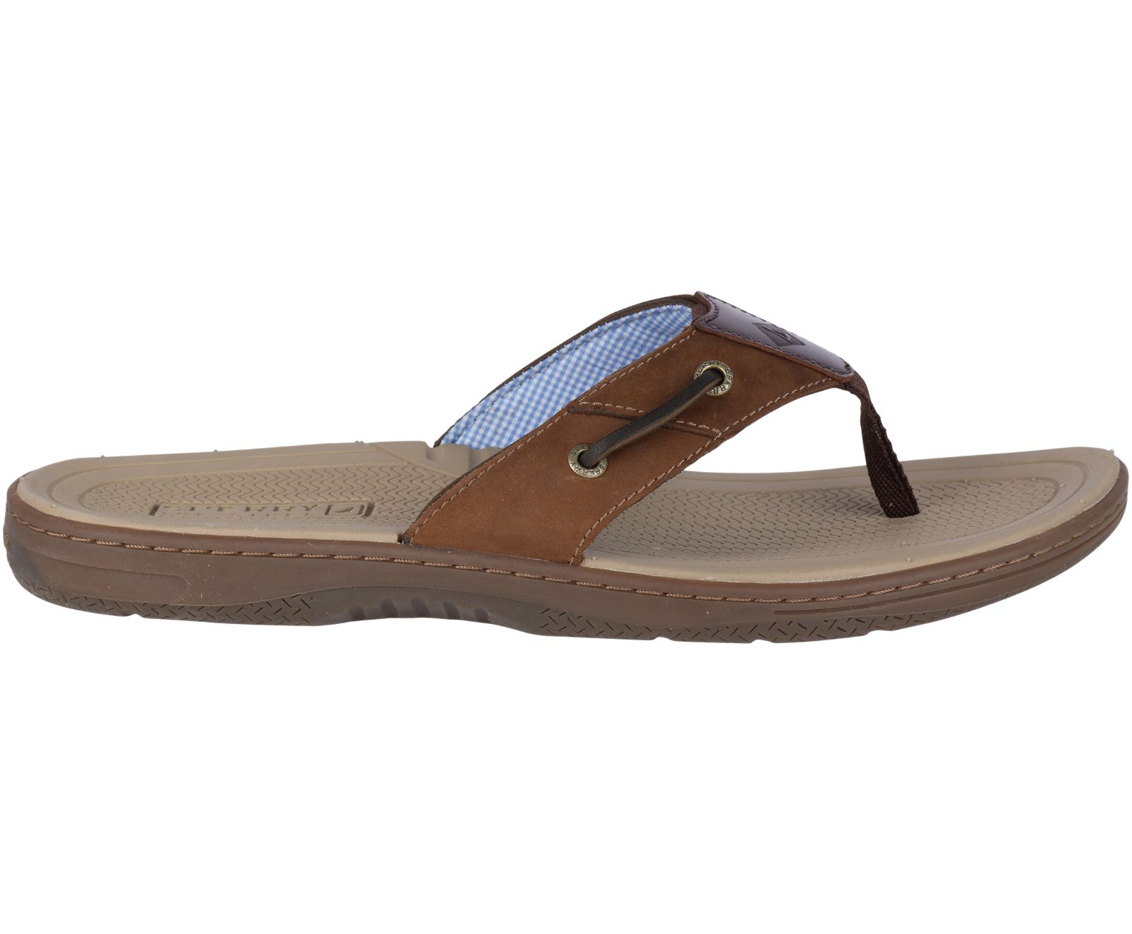 Men's Baitfish Flip-Flops - Brown / Buc / Brown - Click Image to Close