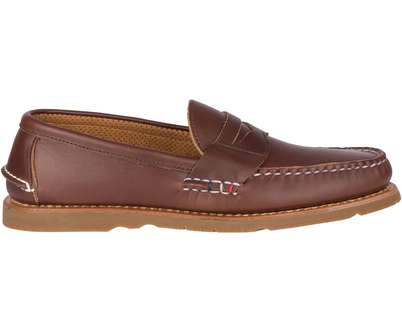 Men's Gold Cup Handcrafted in Maine Penny Loafer - Brown - Click Image to Close