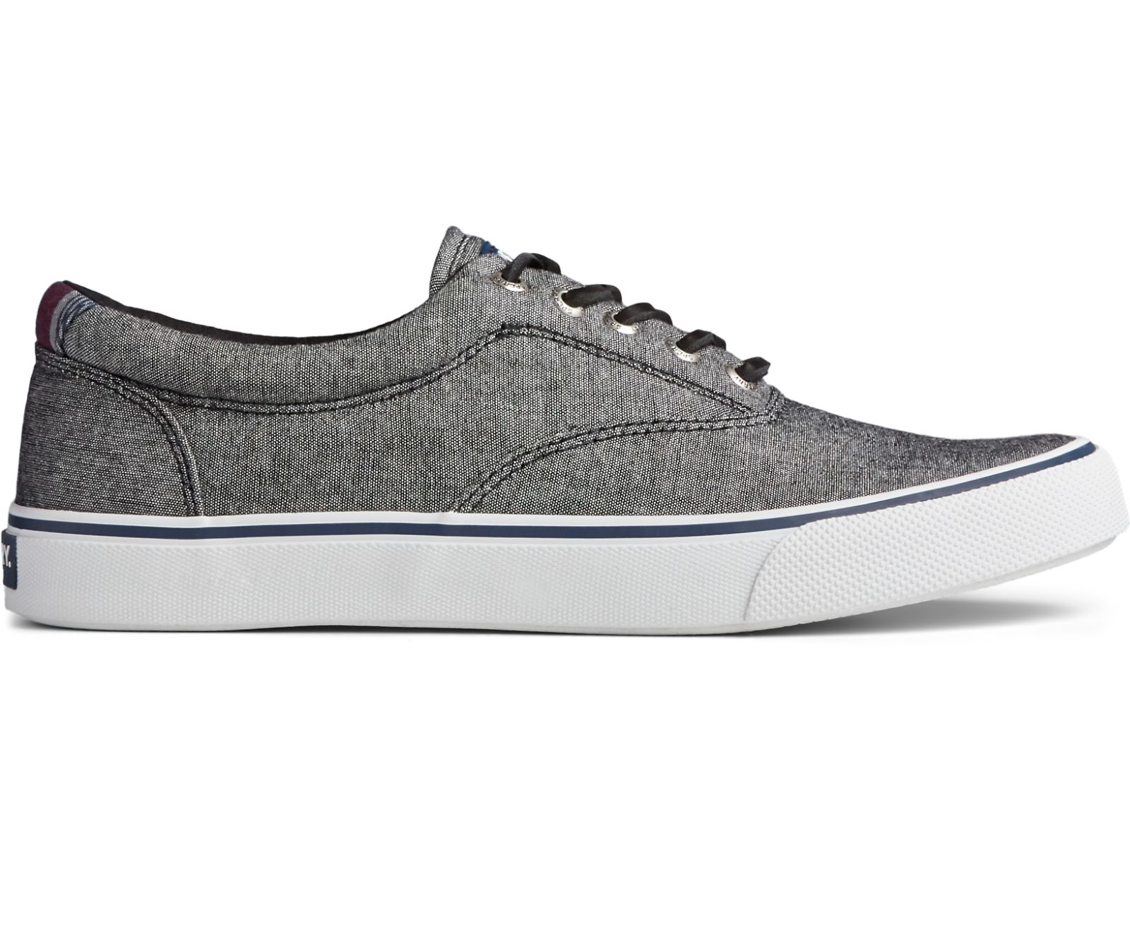 Men's Striper II CVO Chambray Sneaker - Black - Click Image to Close