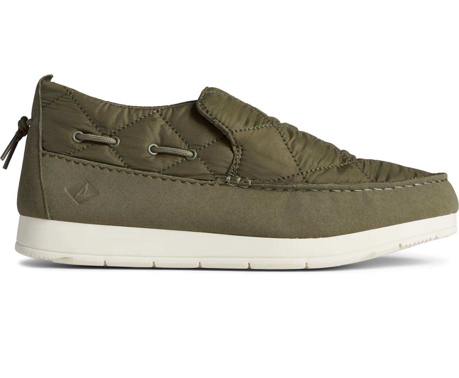 Men's Moc-Sider Nylon Slip On - Olive - Click Image to Close