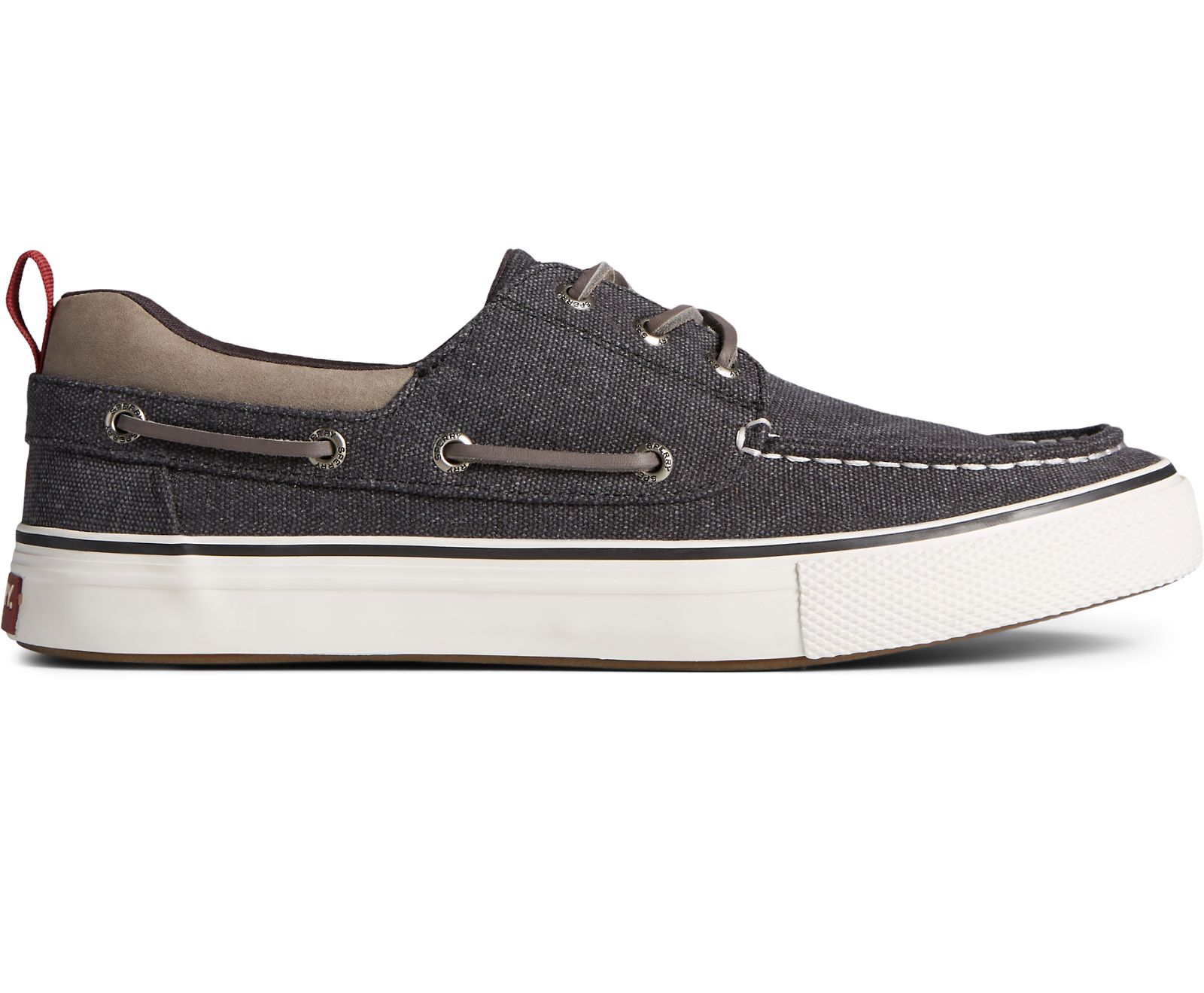 Men's Bahama 3-Eye Salt Washed Canvas Sneaker - Black