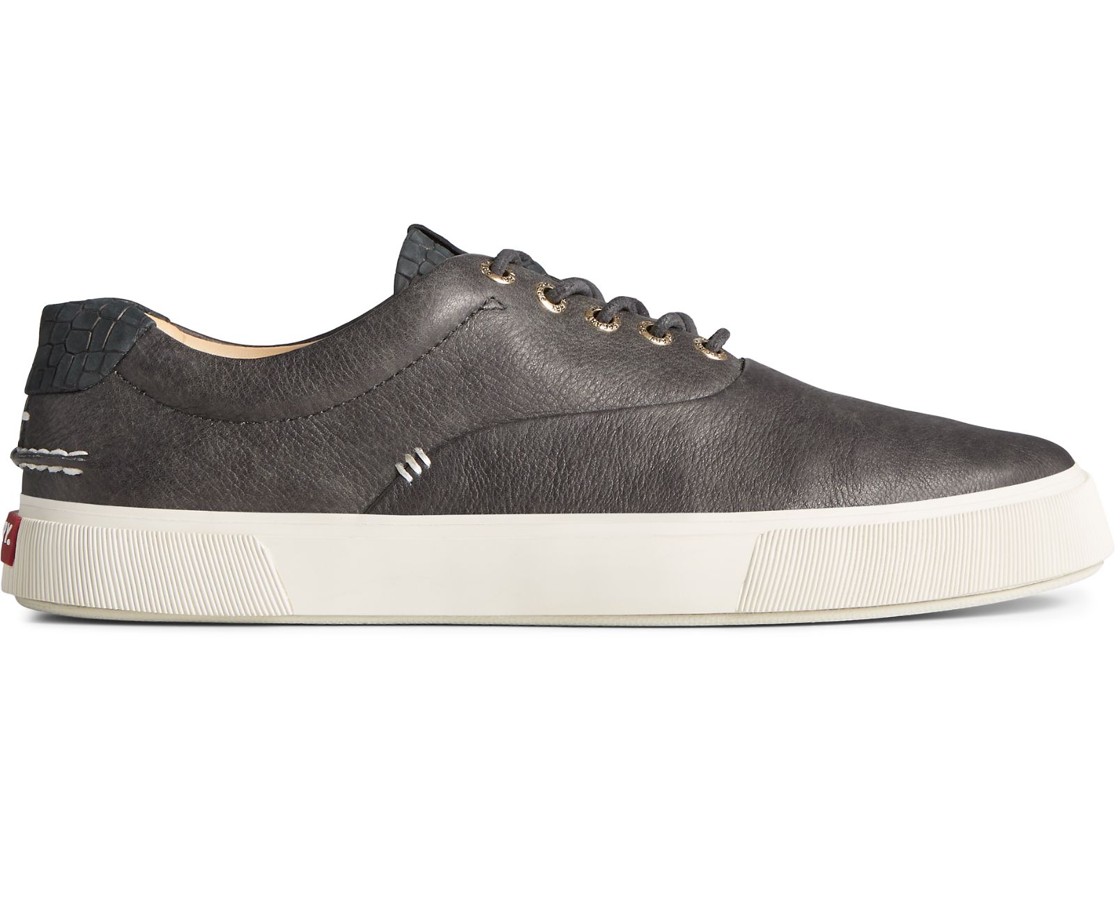 Men's Gold Cup Striper PLUSHWAVE CVO Croc Leather Sneaker - Black