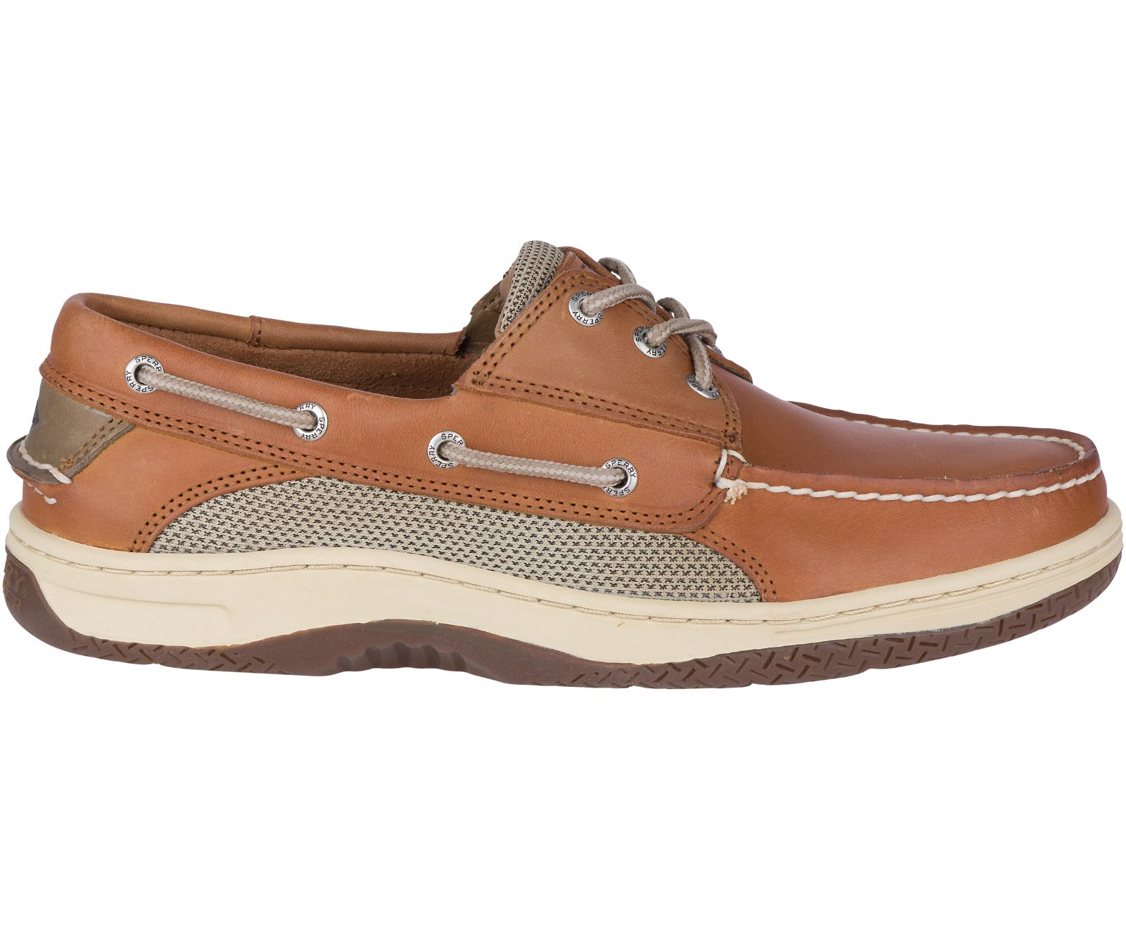 Men's Billfish 3-Eye Boat Shoe - Dark Tan - Click Image to Close