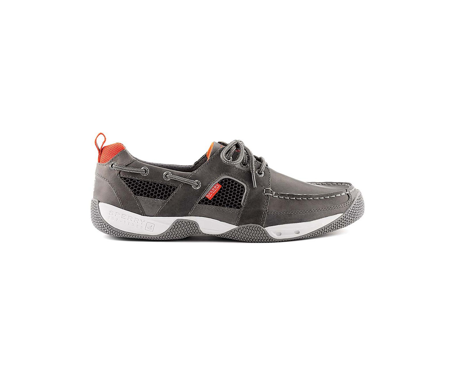 Men's Sea Kite Sport Moc Boat Shoe - Gray - Click Image to Close