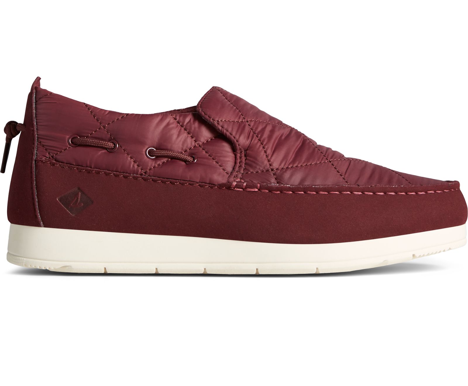 Men's Moc-Sider Nylon Slip On - Burgundy - Click Image to Close