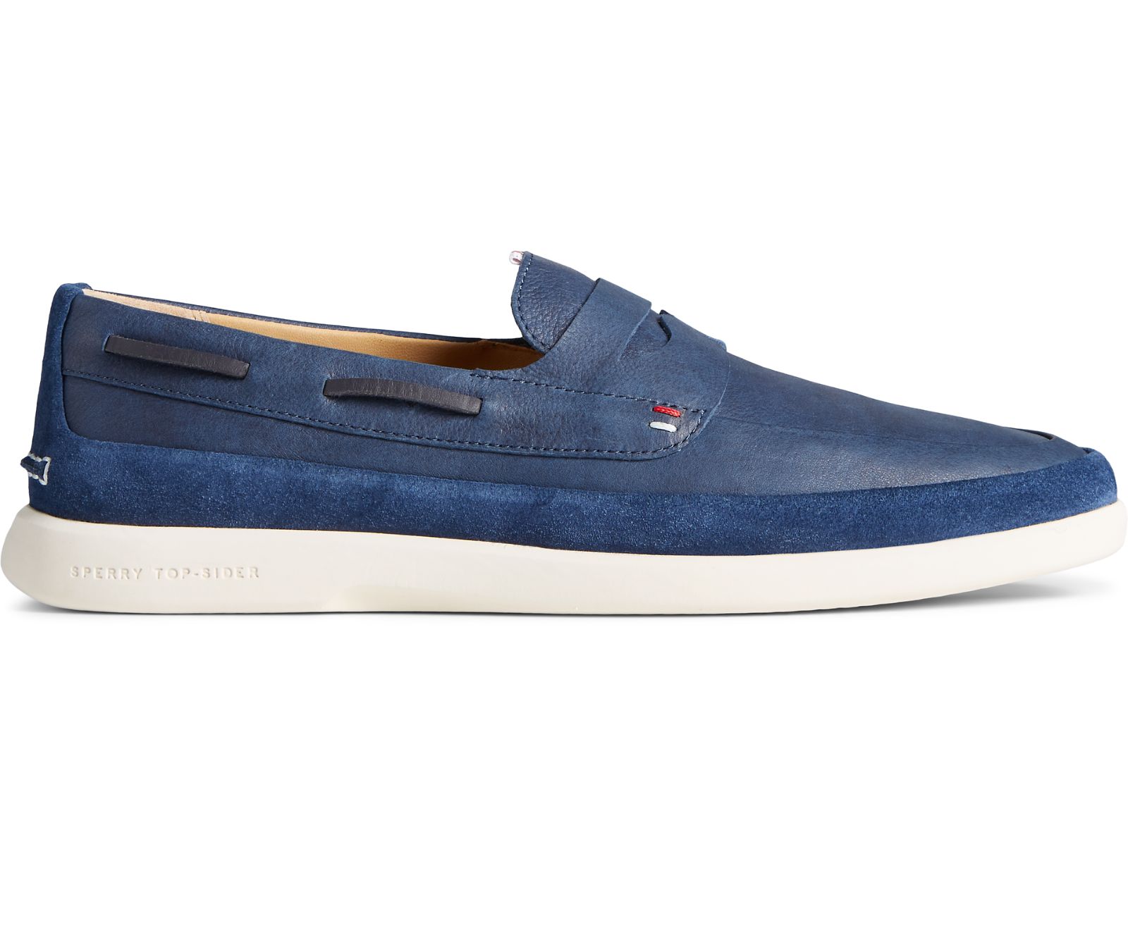 Men's Gold Cup Cabo PLUSHWAVE Penny Loafer - Navy - Click Image to Close