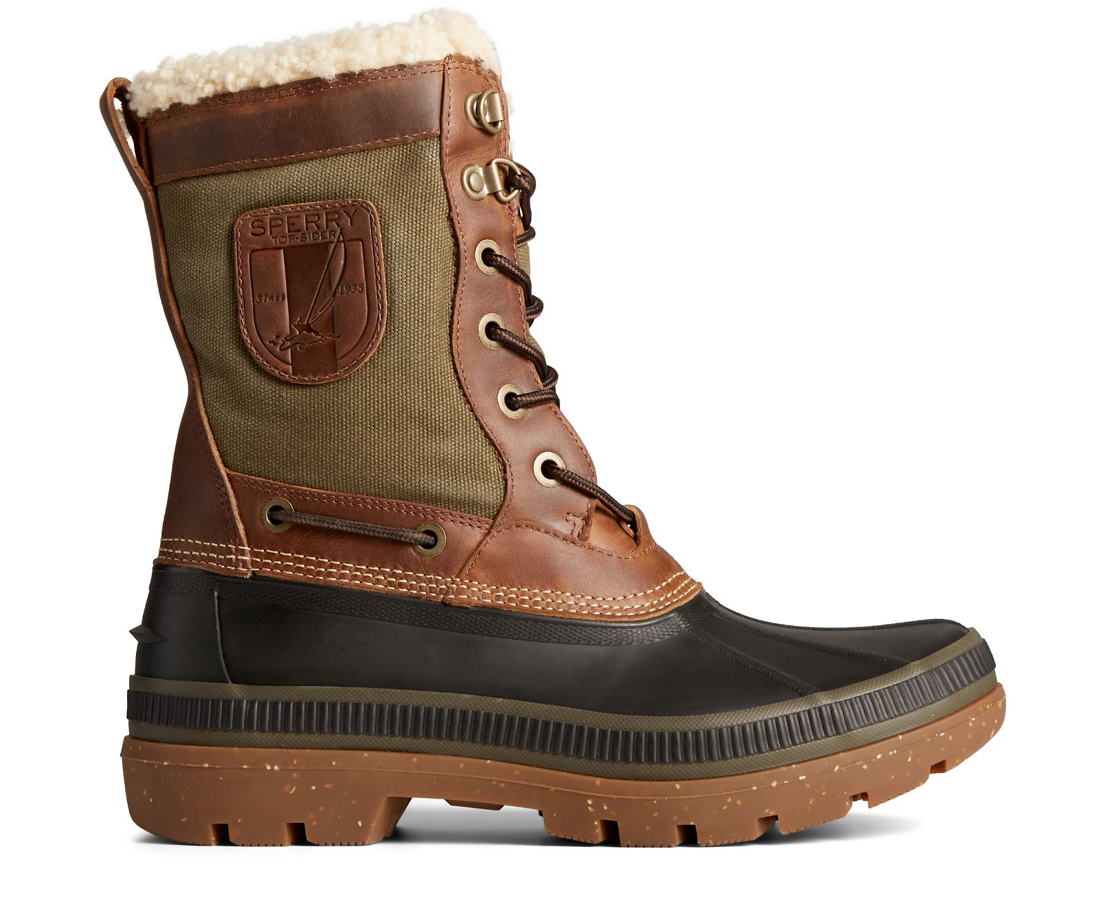 Men's Ice Bay Tall Boot - Brown/Olive - Click Image to Close
