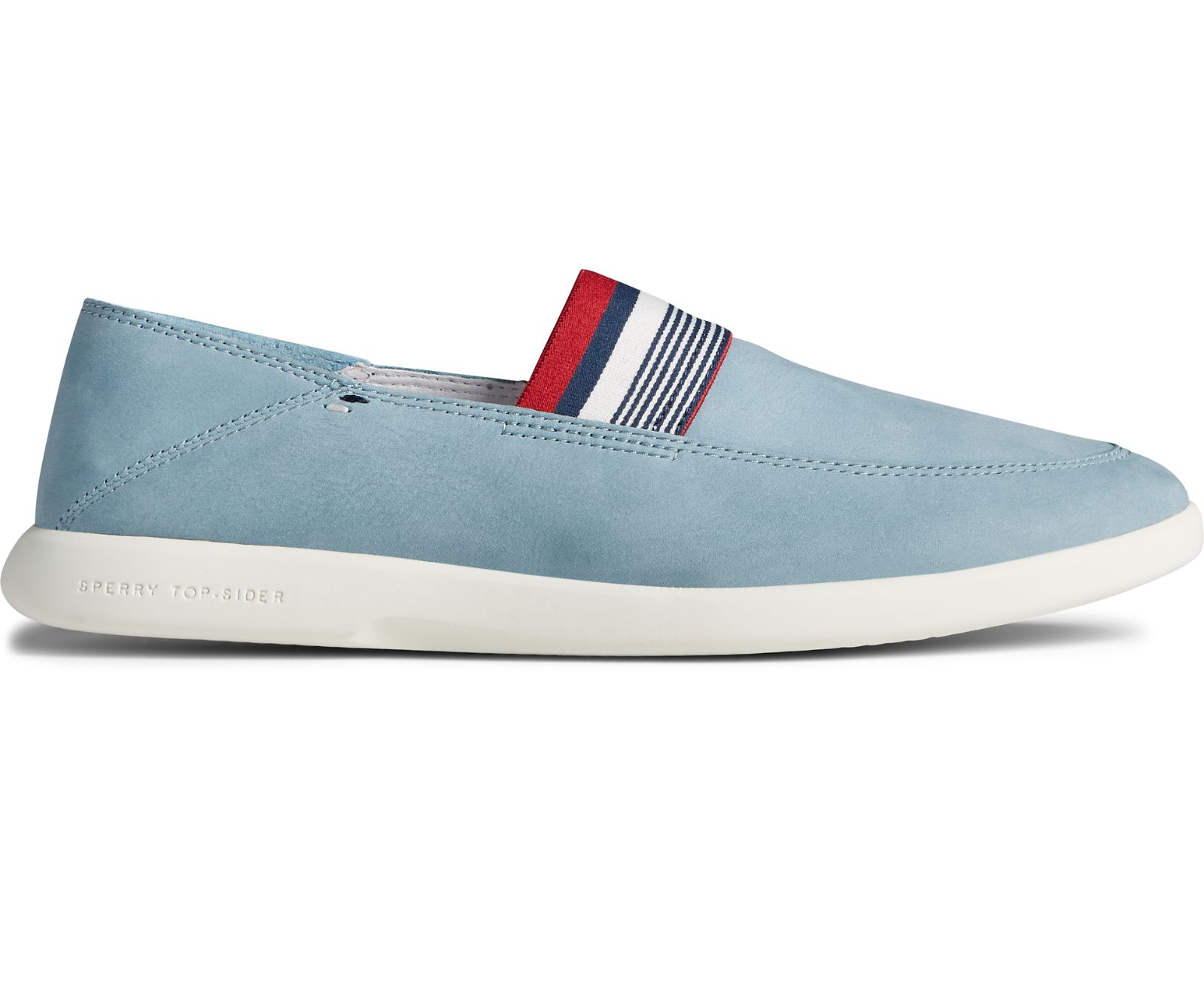 Men's Gold Cup Cabo PLUSHWAVE Slip On Loafer - Blue Nubuck - Click Image to Close