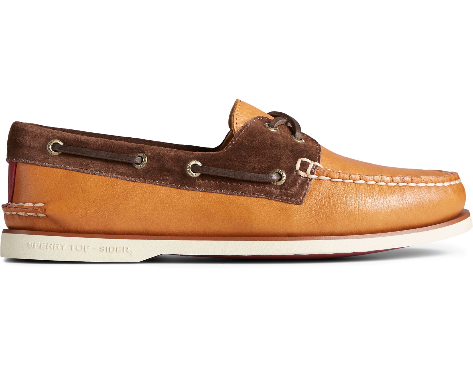 Men's Gold Cup Authentic Original Nautical Boat Shoe - Tan Multi - Click Image to Close