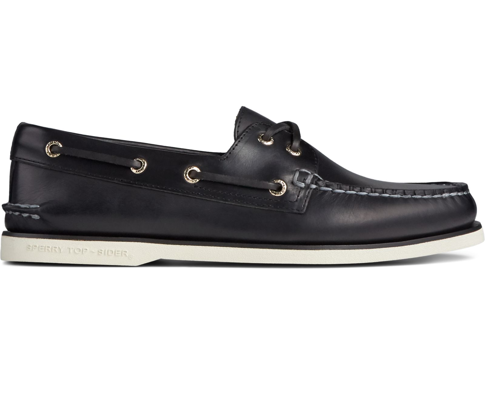 Men's Gold Cup Authentic Original Orleans Boat Shoe - Black - Click Image to Close