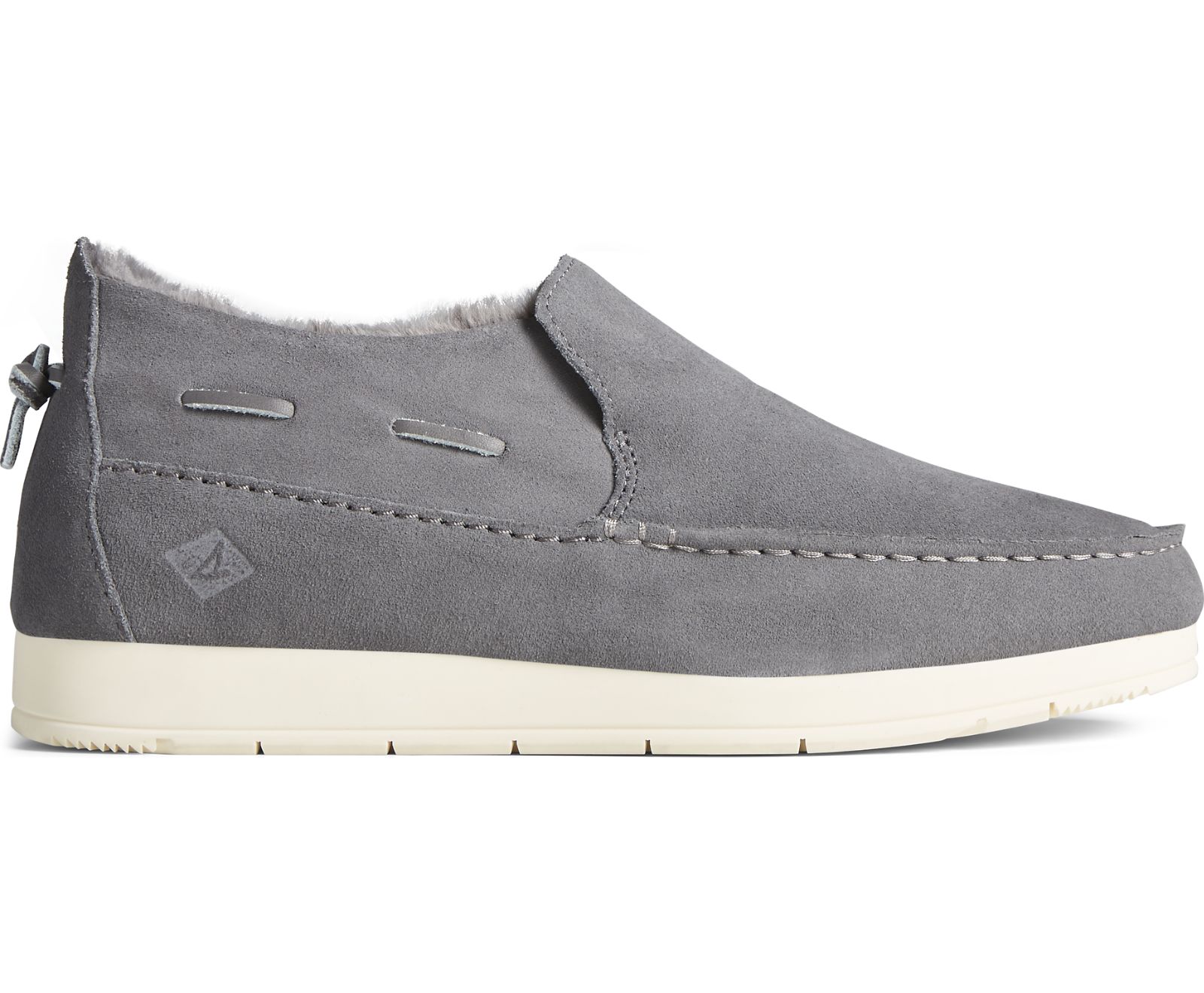 Men's Moc-Sider Suede Slip On - Grey