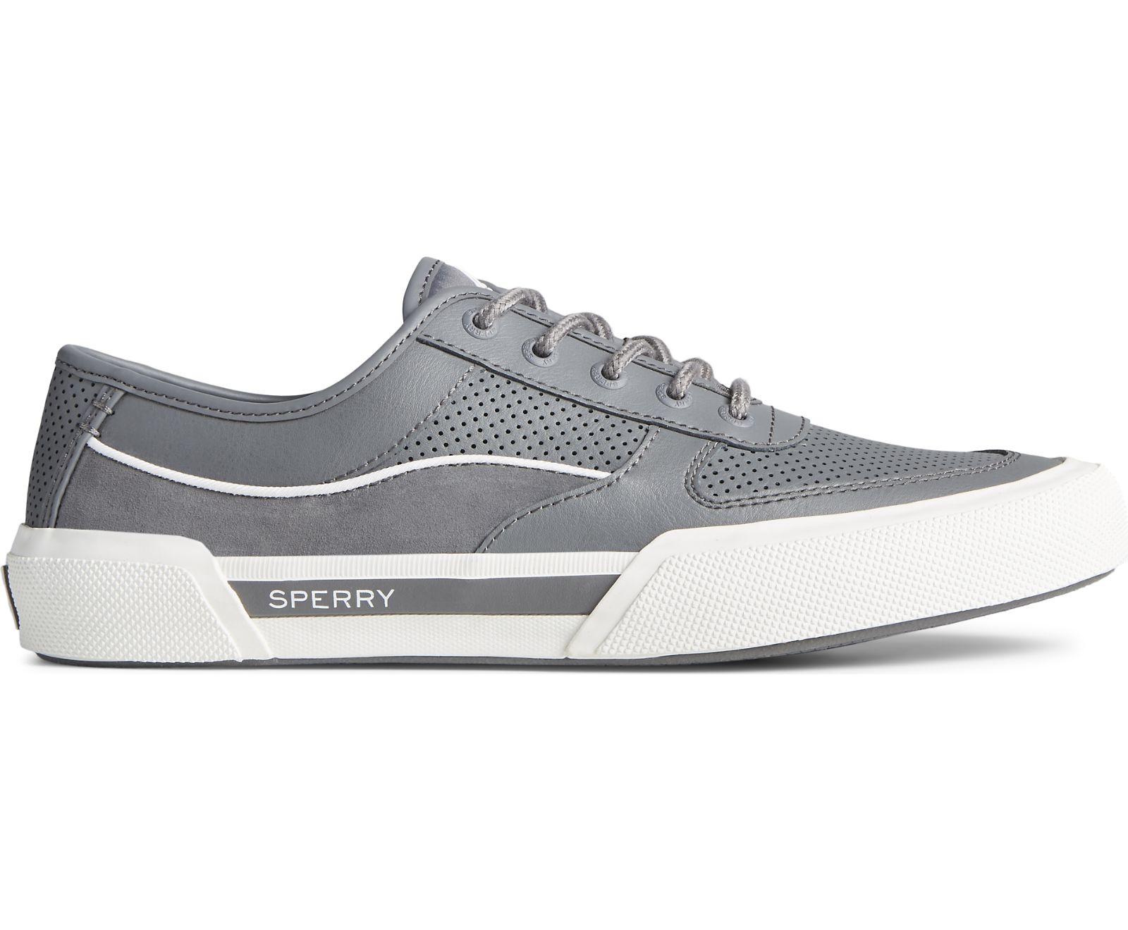 Men's Soletide Retro Sneaker - Grey/White - Click Image to Close