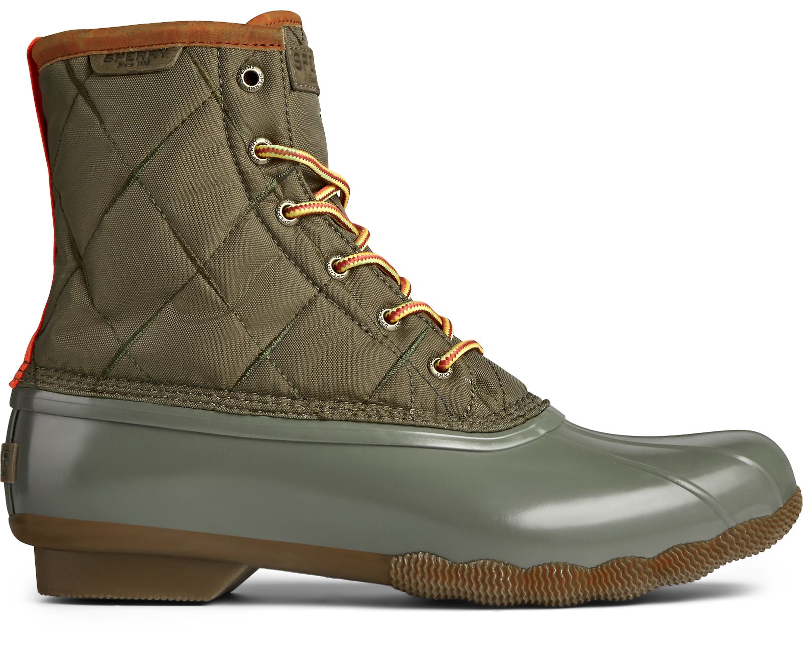 Men's Saltwater Nylon Duck Boot - Olive - Click Image to Close