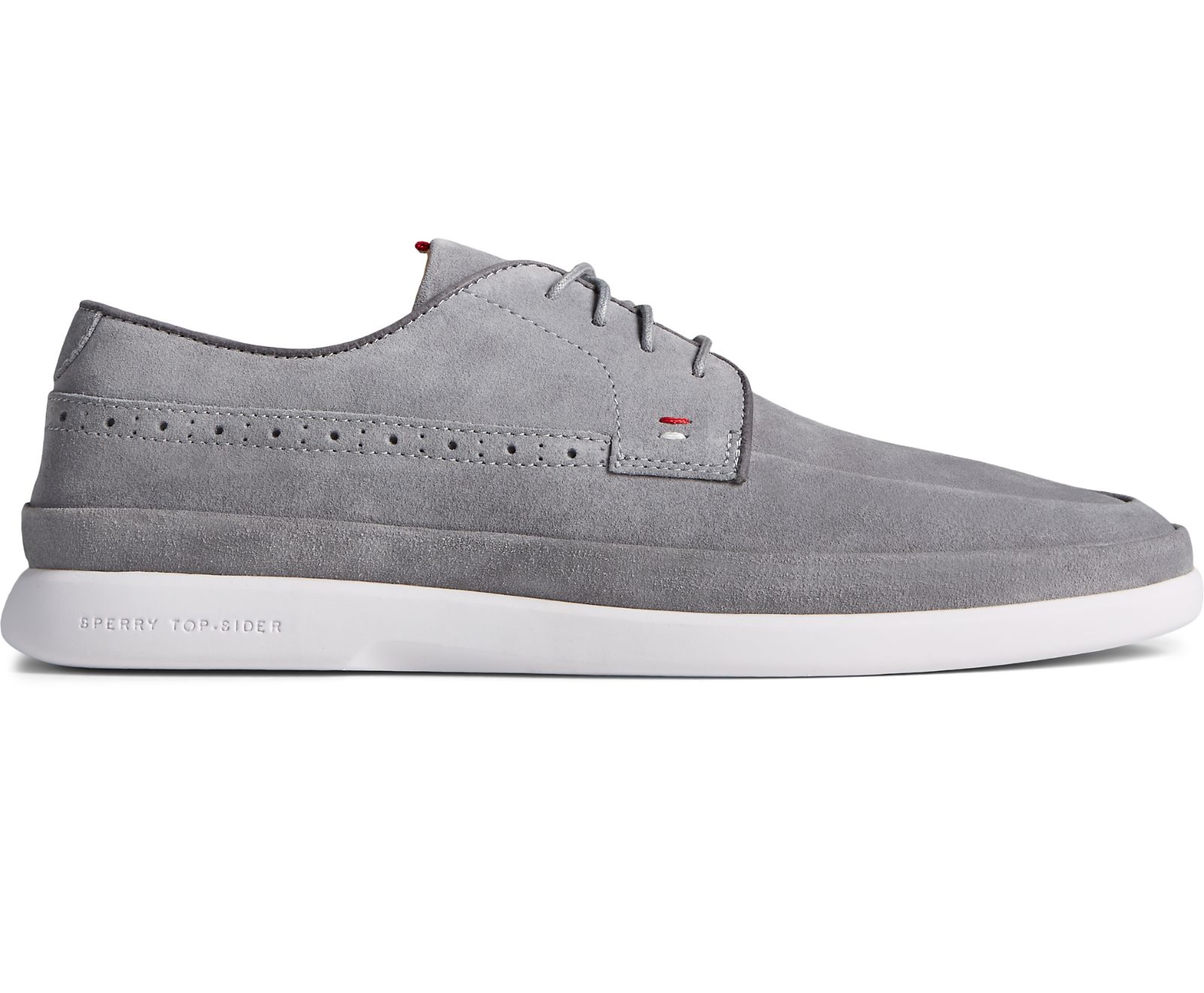 Men's Gold Cup Cabo PLUSHWAVE 4-Eye Oxford - Grey Suede - Click Image to Close