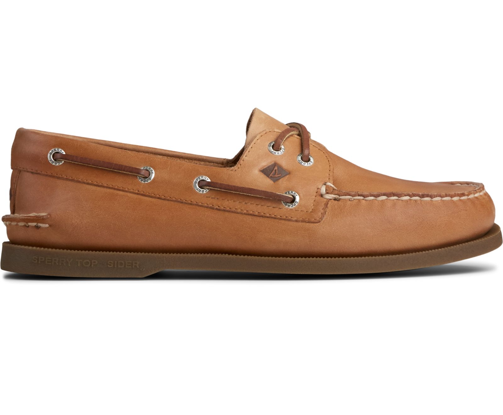 Men's Authentic Original Leather Boat Shoe - Sahara Leather - Click Image to Close