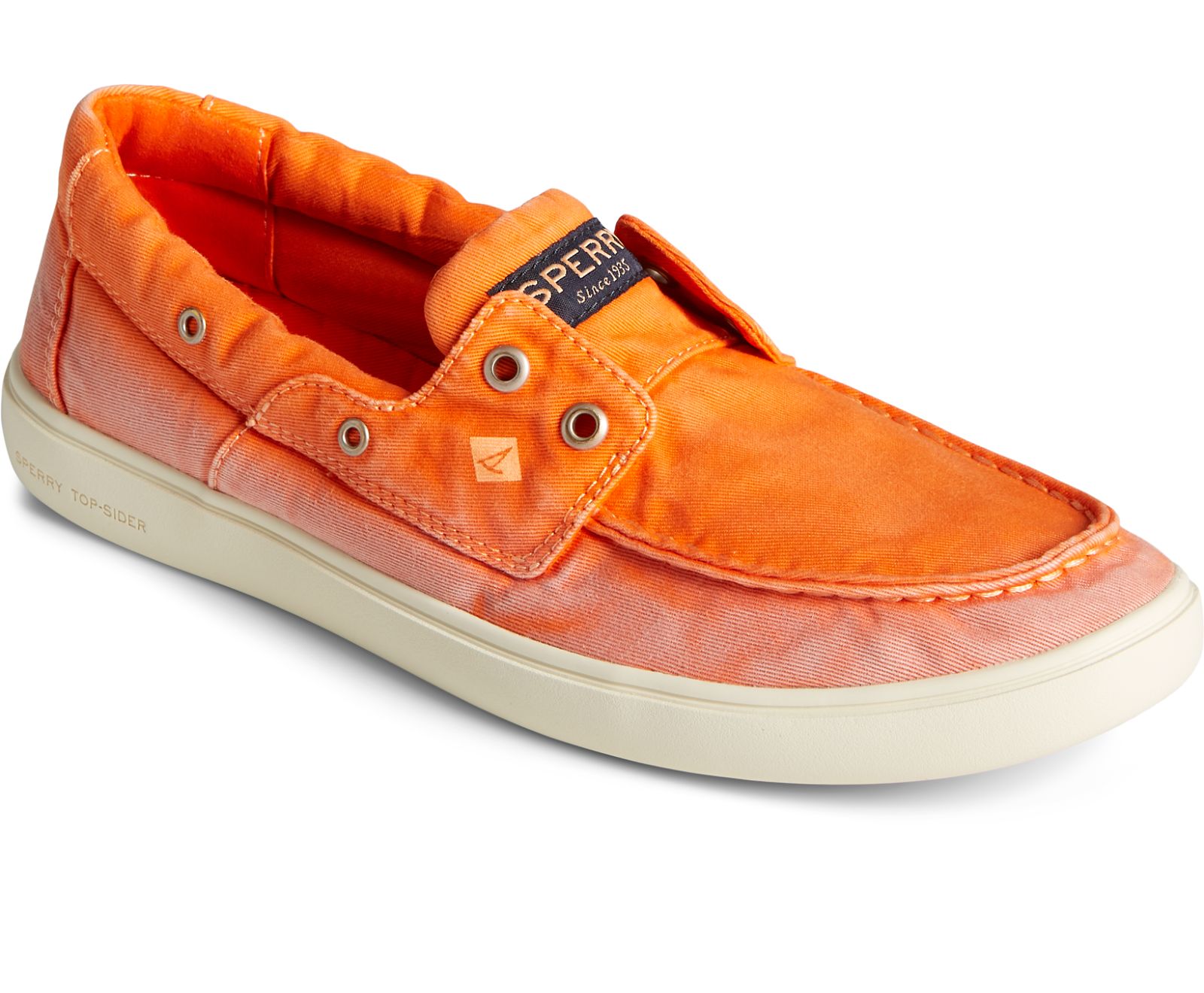 Men's Outer Banks 2-Eye Twill Boat Shoe - Orange