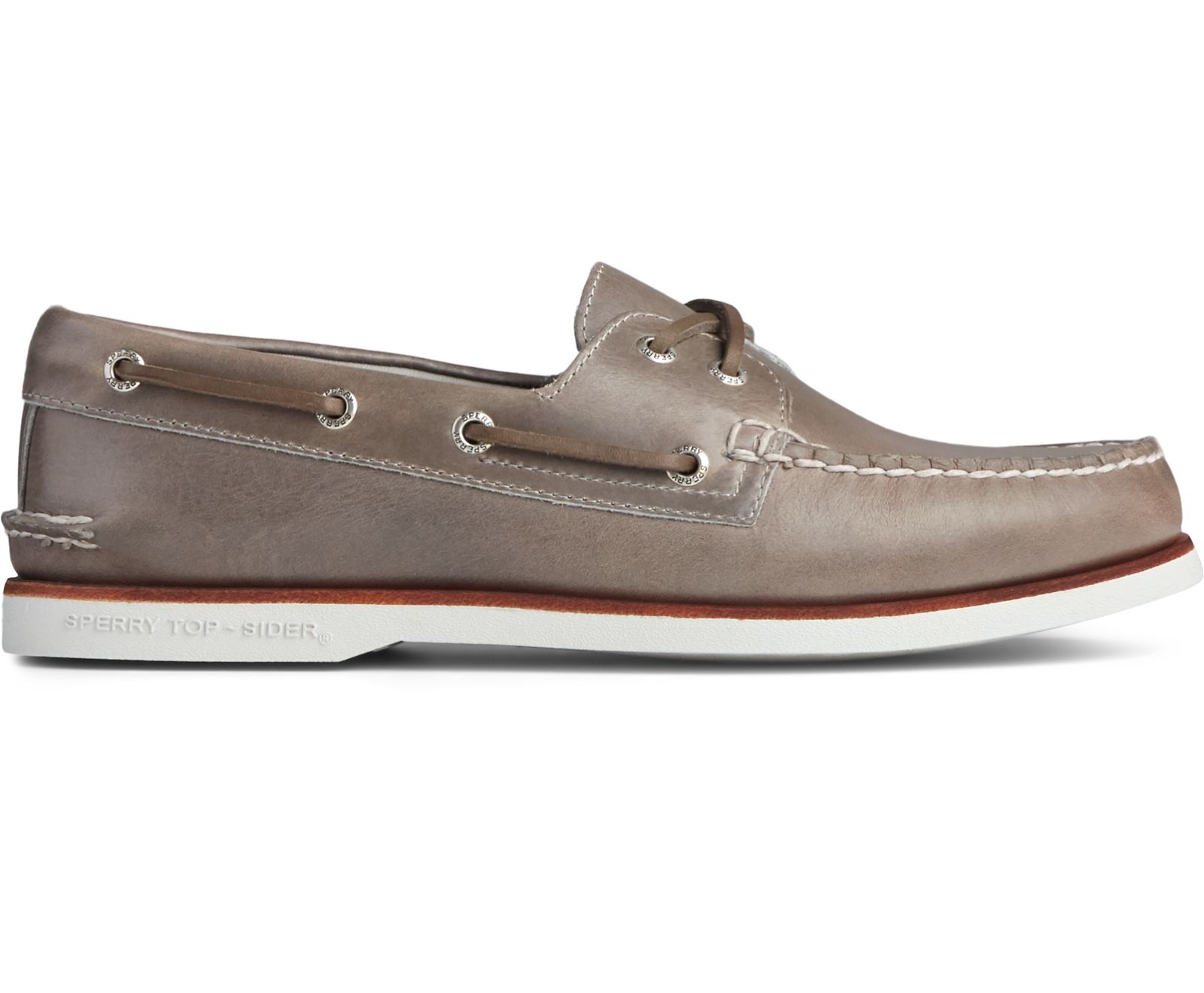 Men's Gold Cup Authentic Original Orleans Boat Shoe - Grey - Click Image to Close