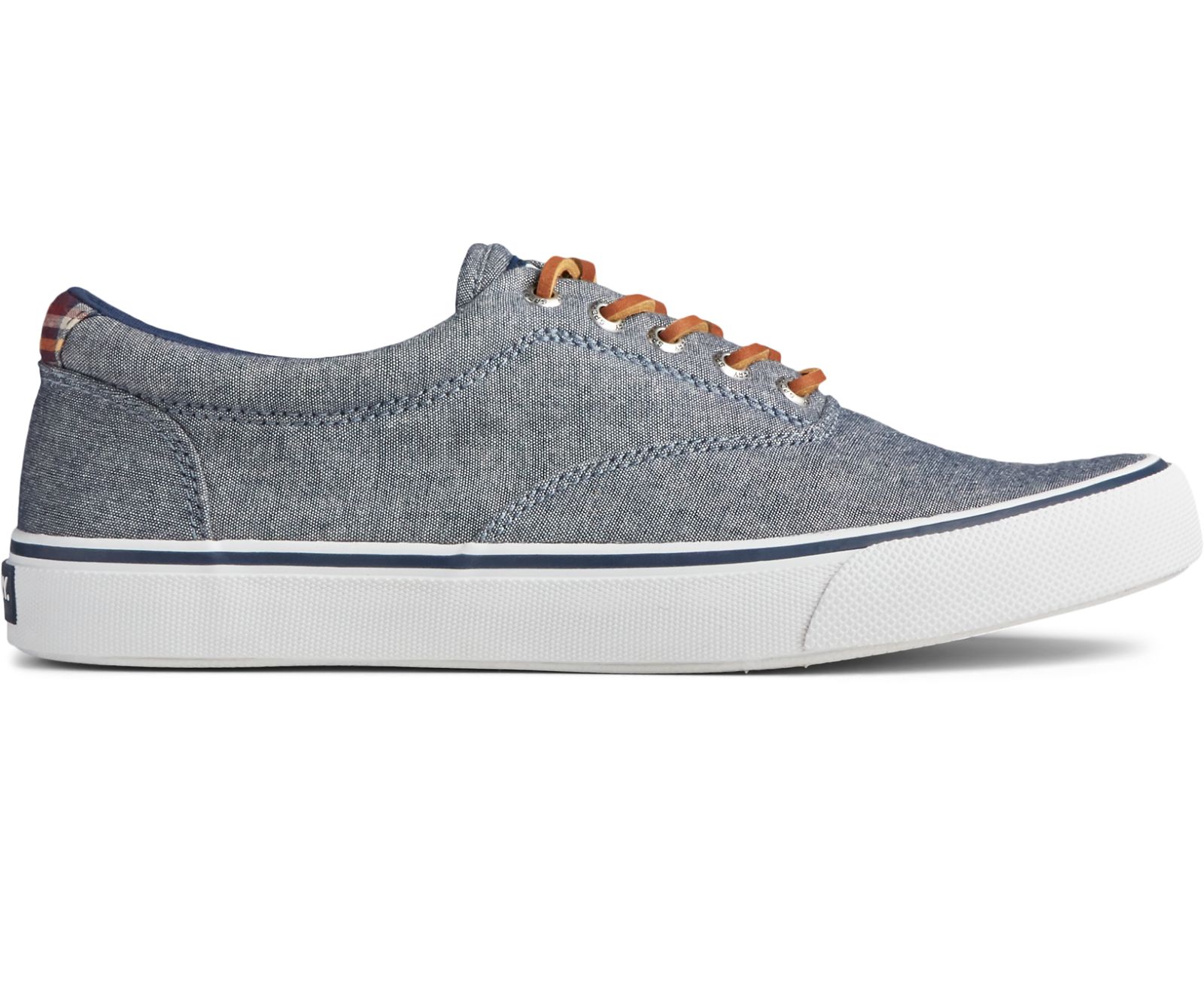 Men's Striper II CVO Chambray Sneaker - Navy - Click Image to Close