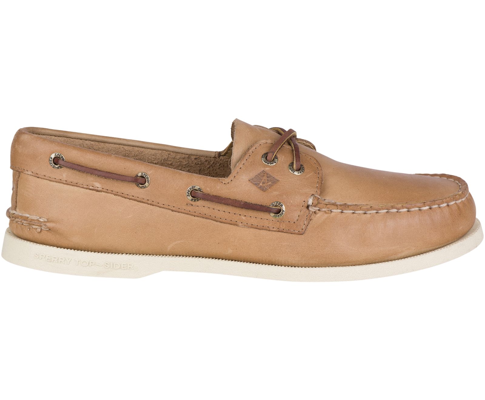 Men's Authentic Original Leather Boat Shoe - Oatmeal - Click Image to Close