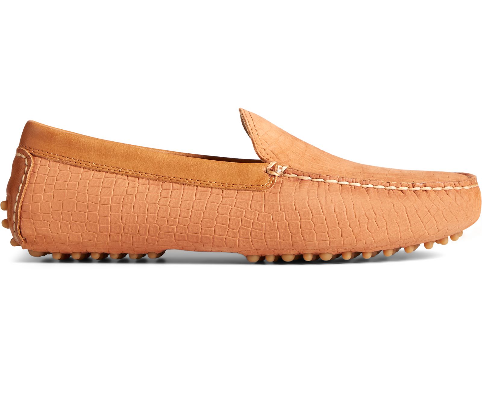 Men's Gold Cup Meridian Croc Embossed Driver - Tan