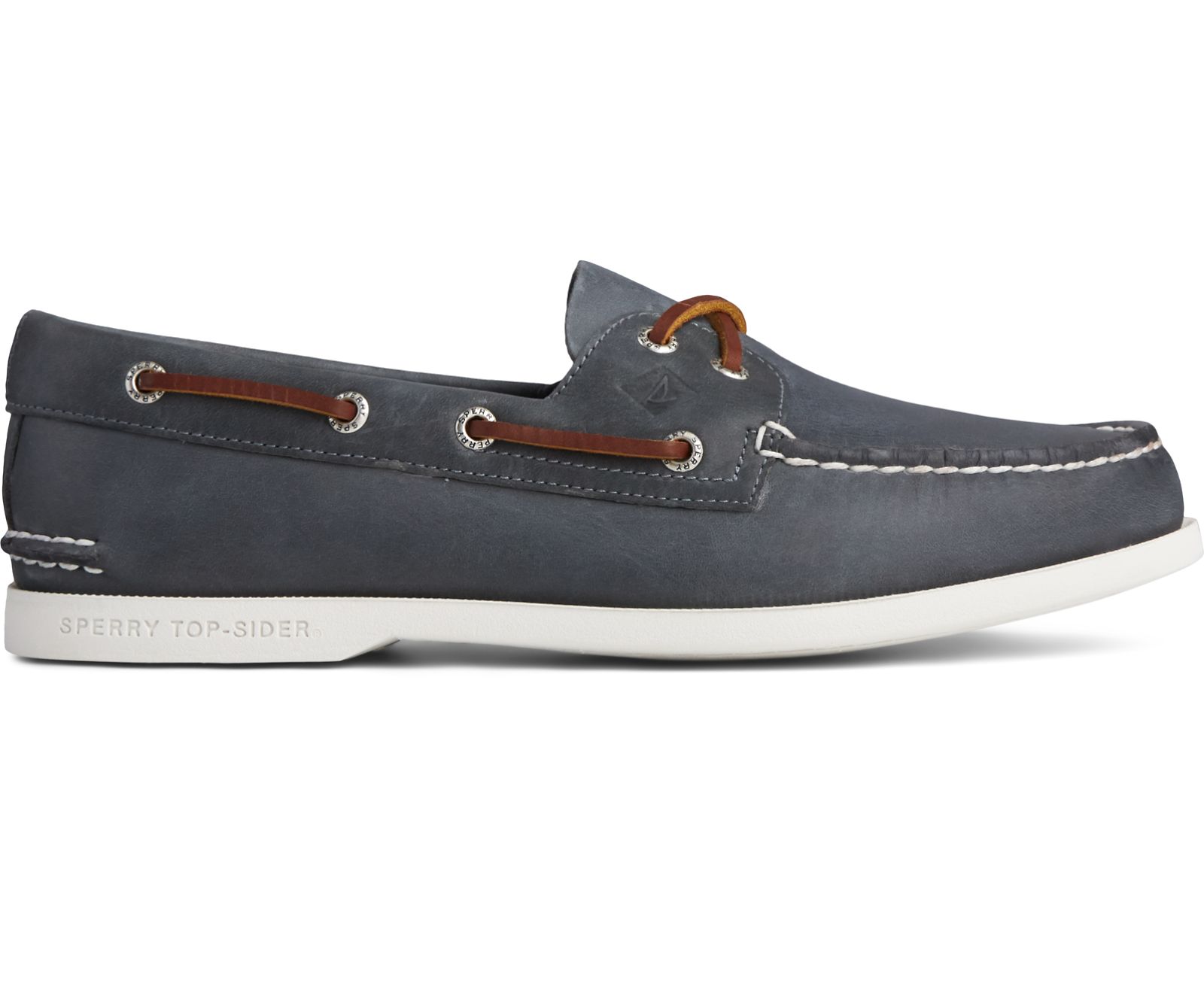 Men's Authentic Original PLUSHWAVE Boat Shoe - Navy - Click Image to Close