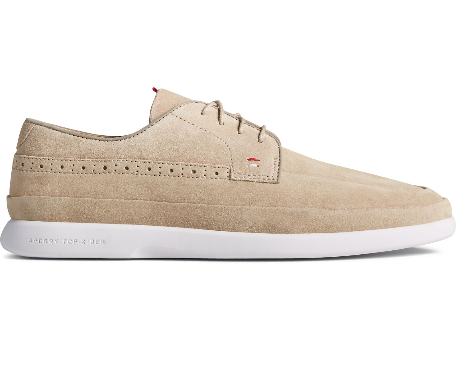 Men's Gold Cup Cabo PLUSHWAVE 4-Eye Oxford - Sand Suede - Click Image to Close