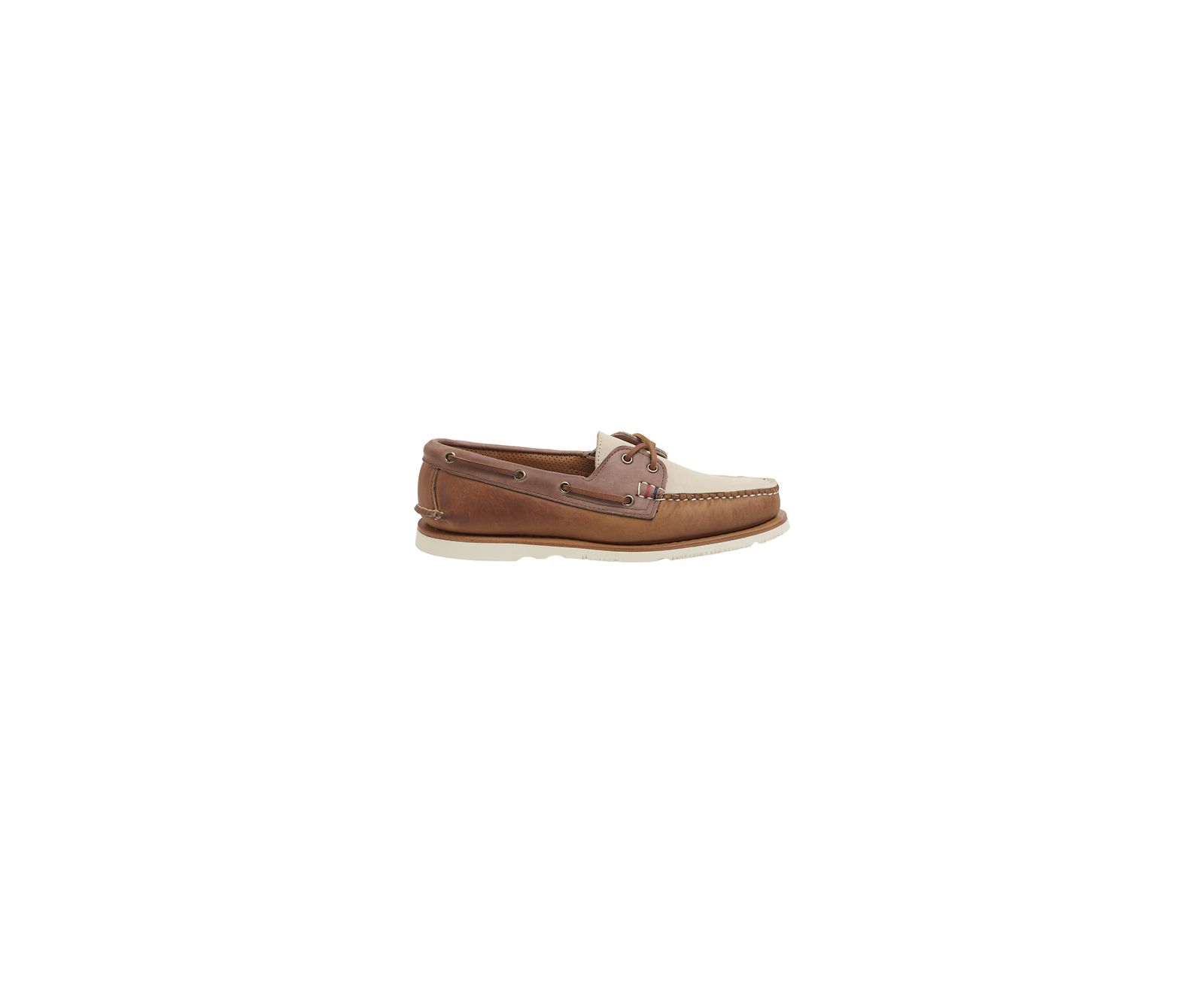 Men's Gold Cup Handcrafted in Maine Authentic Original Tri-Tone Boat Shoe - Tan/Brown