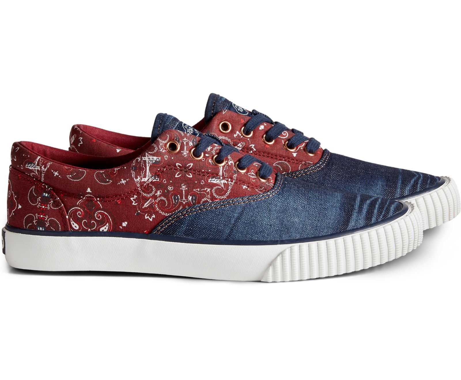 Men's Cloud CVO Bandana Sneaker - Blue/Red - Click Image to Close