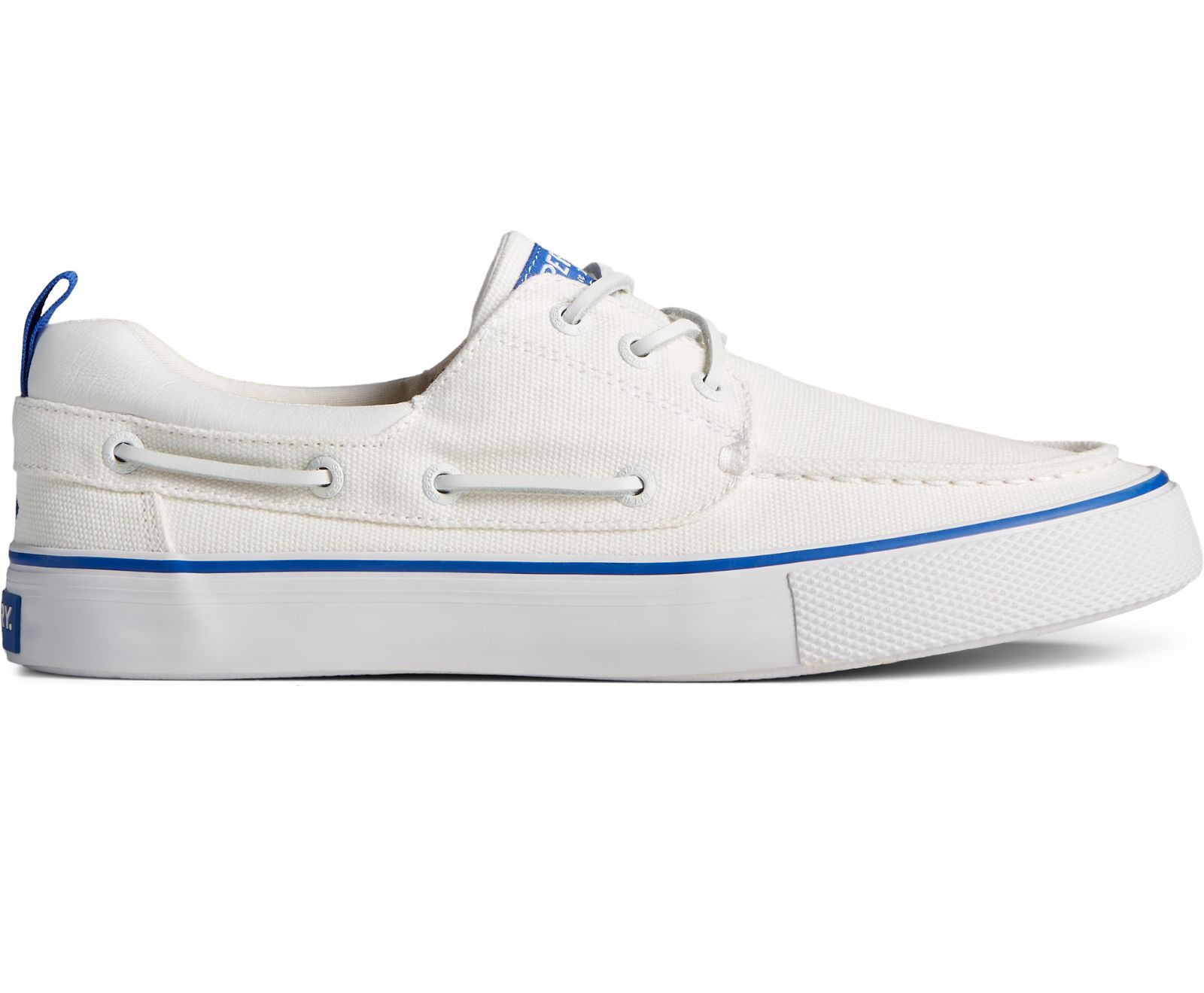 Men's Bahama 3-Eye Canvas Sneaker - White - Click Image to Close