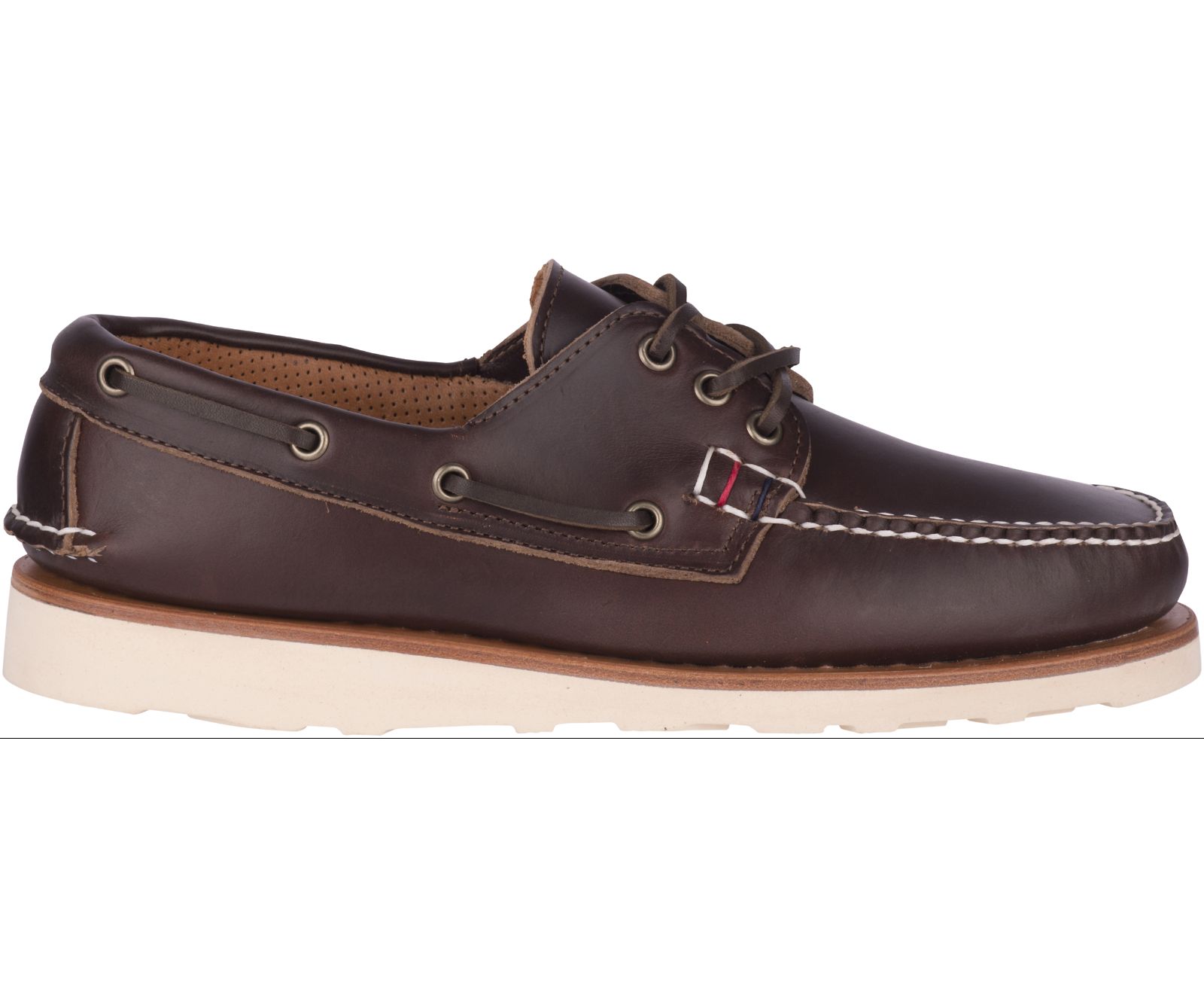 Men's Gold Cup Handcrafted in Maine 3-Eye Boat Shoe - Brown