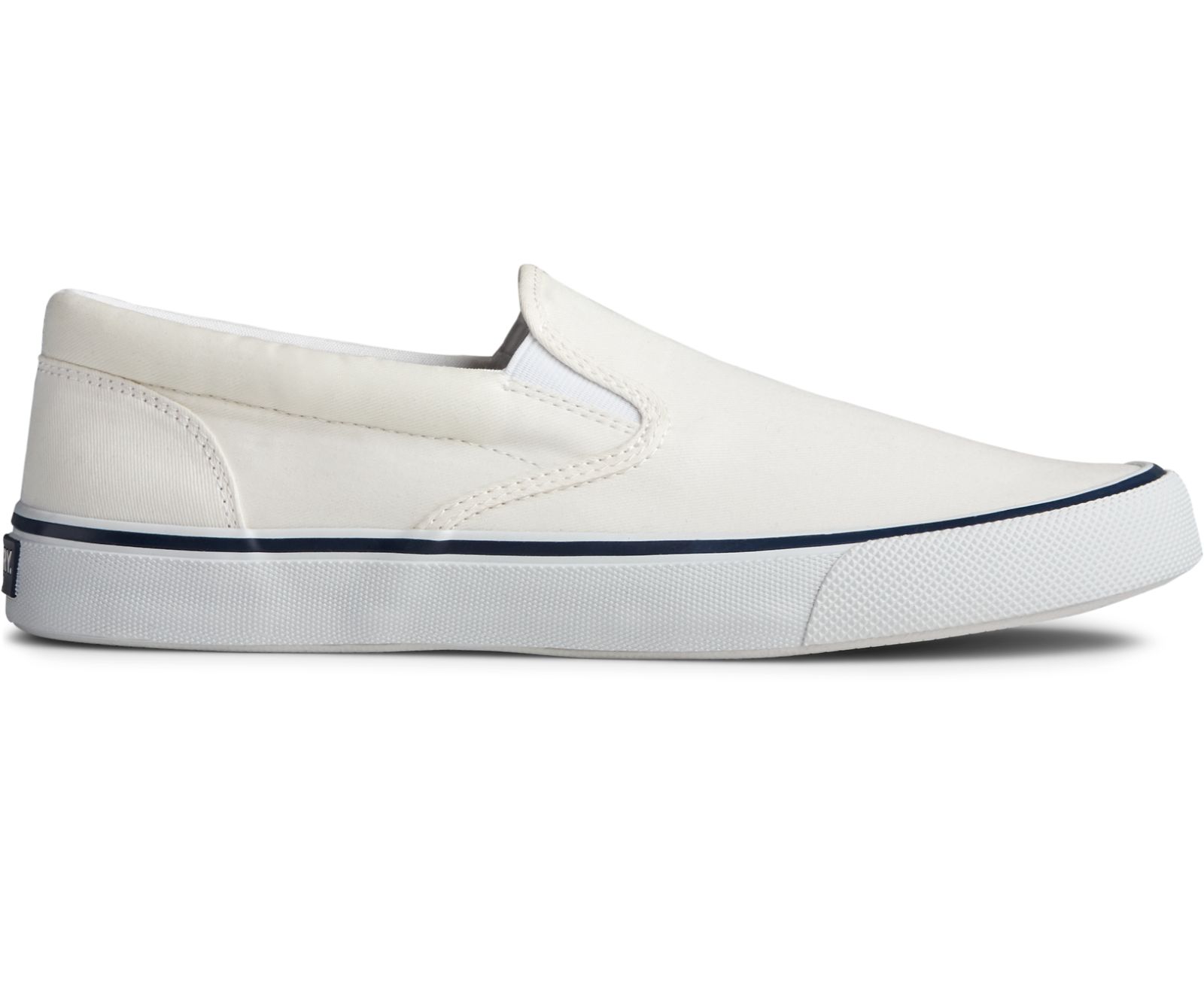 Men's Striper II Slip On Sneaker - White - Click Image to Close