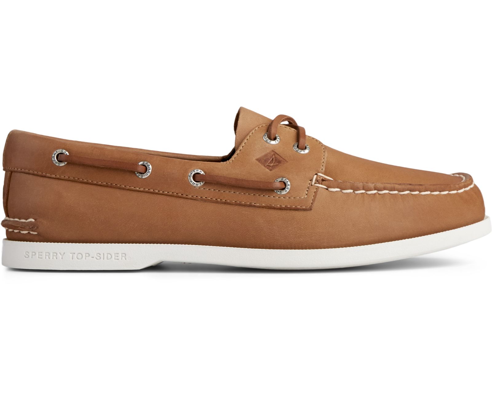 Men's Authentic Original PLUSHWAVE Boat Shoe - Tan - Click Image to Close