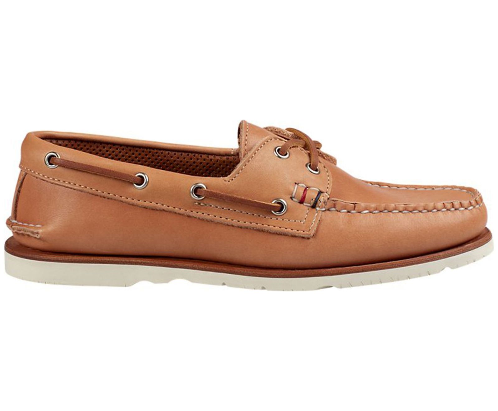 Men's Gold Cup Handcrafted in Maine Authentic Original Boat Shoe - Natural - Click Image to Close