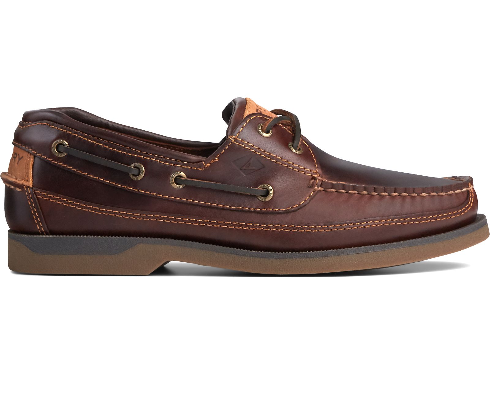 Men's Mako Canoe Moc Boat Shoe - Amaretto - Click Image to Close