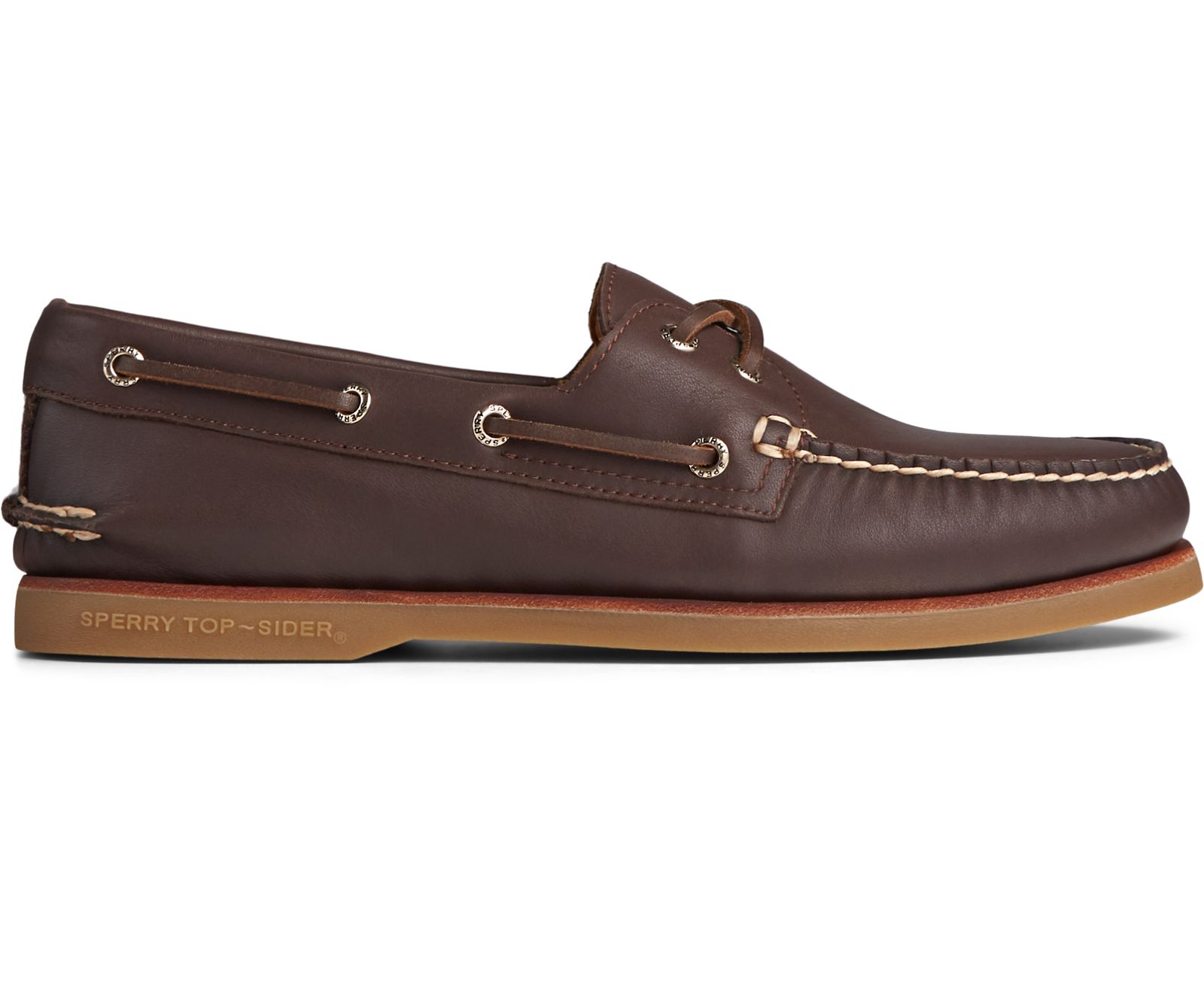 Men's Gold Cup Authentic Original Glove Leather Boat Shoe - Brown - Click Image to Close