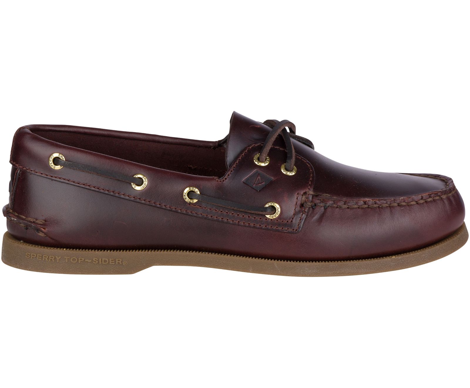 Men's Authentic Original Leather Boat Shoe - Amaretto - Click Image to Close