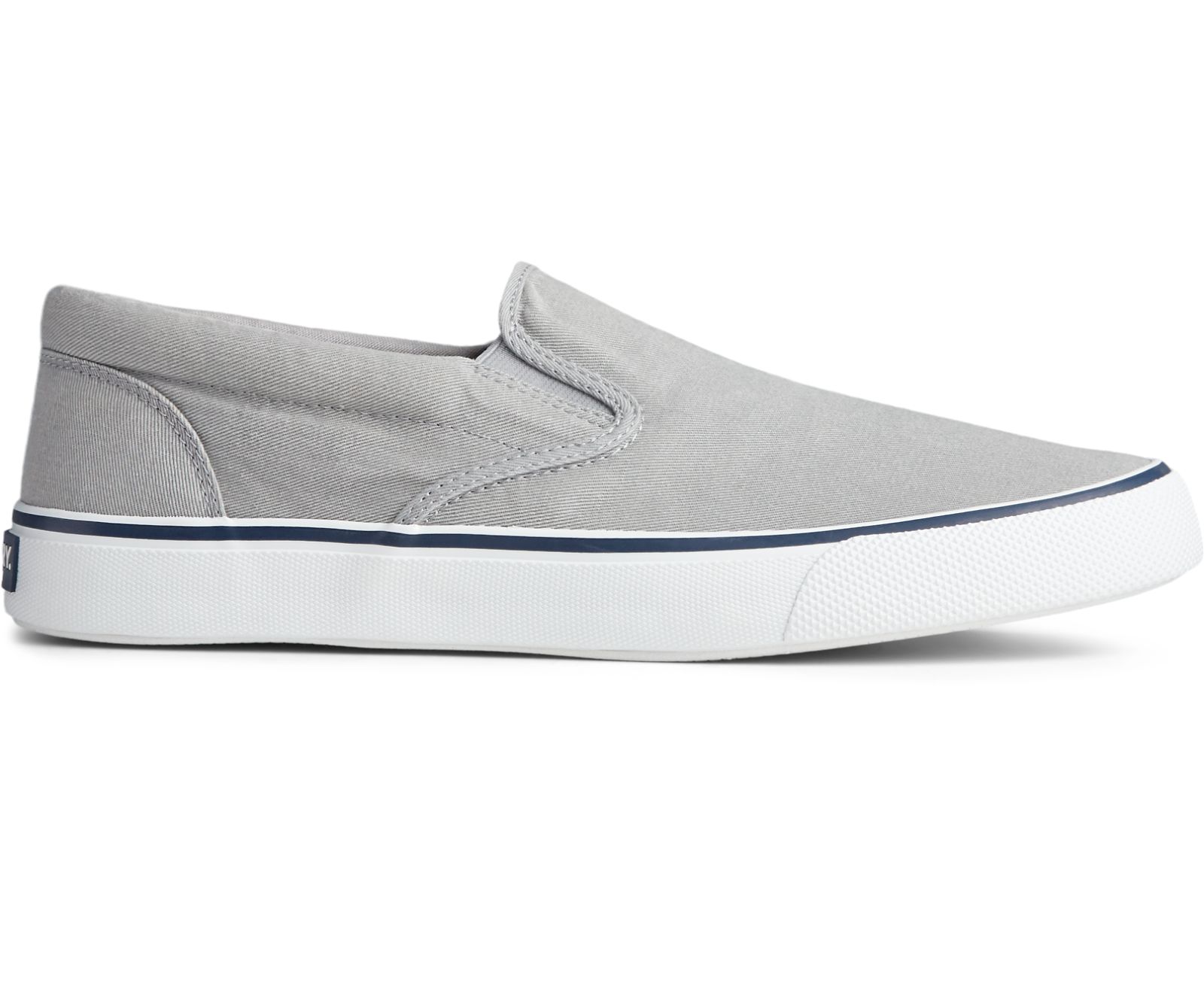 Men's Striper II Slip On Sneaker - Grey - Click Image to Close