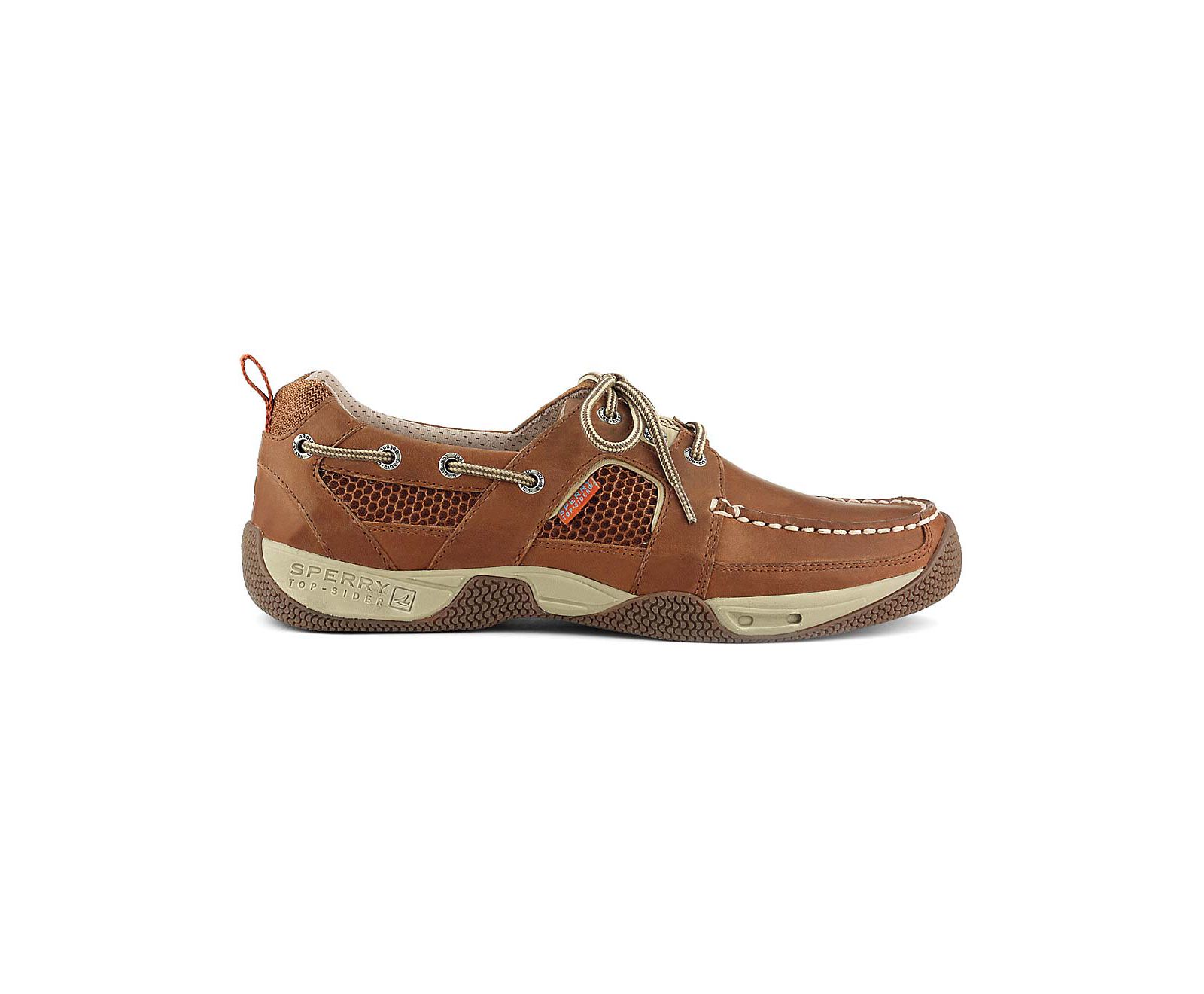 Men's Sea Kite Sport Moc Boat Shoe - Dark Tan - Click Image to Close