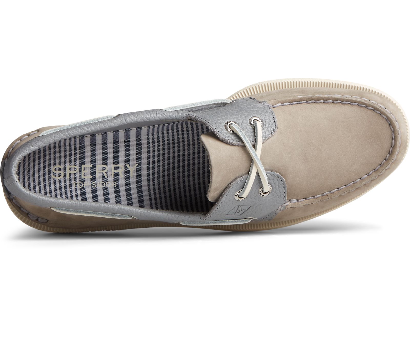 Men's Authentic Original 2-Eye Tumbled Leather Nubuck Boat Shoe - Grey