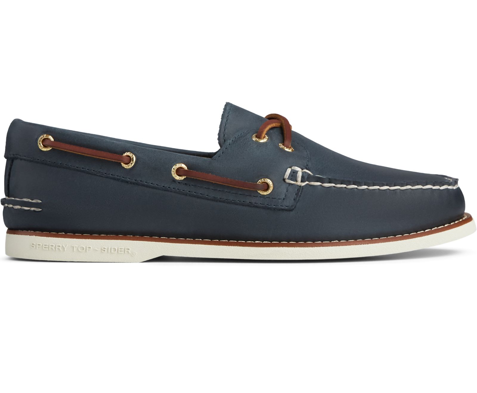 Men's Gold Cup Authentic Original Boat Shoe - Navy - Click Image to Close
